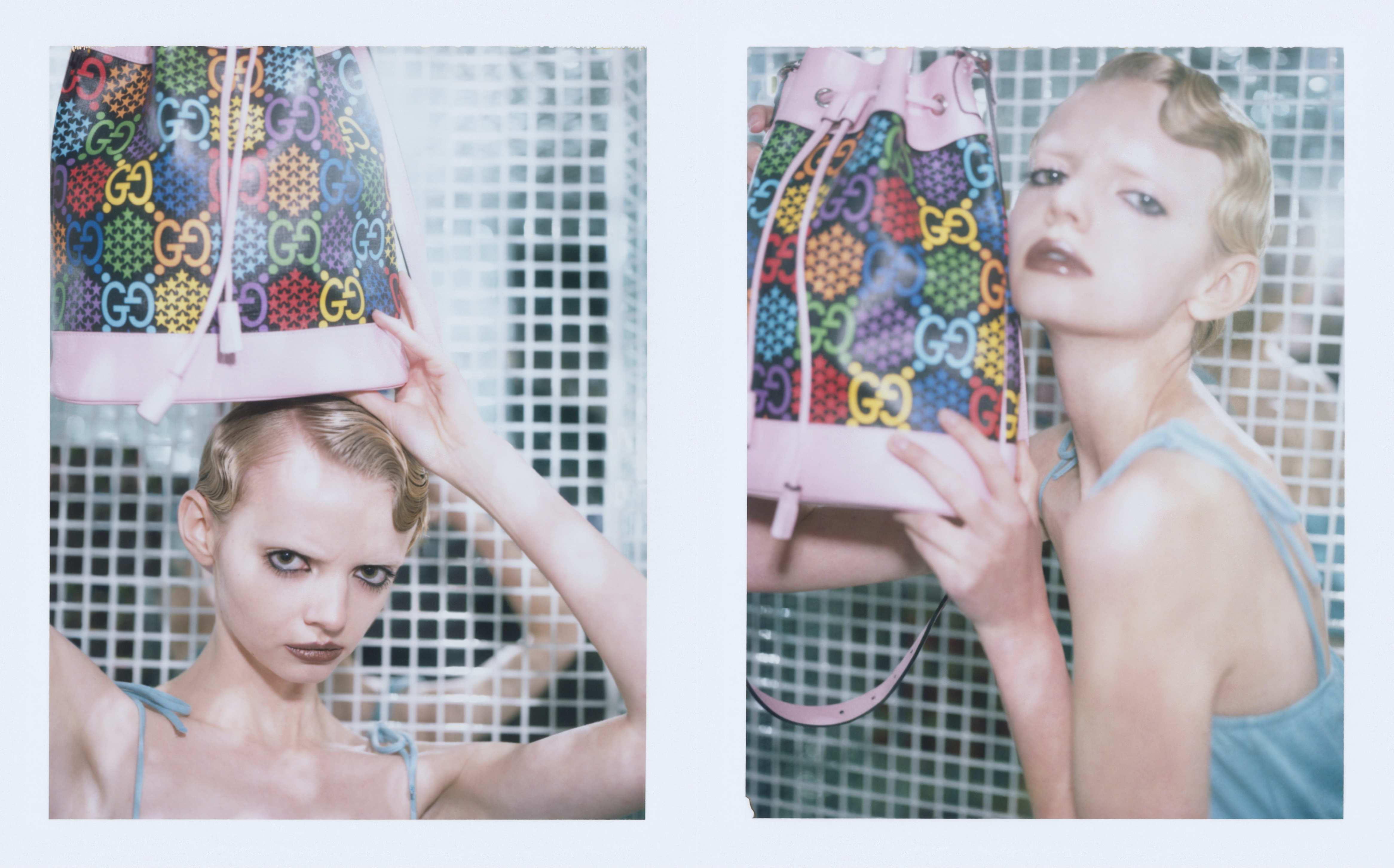 Psychedelic系列粉紅水桶包。NT$63,700（古馳提供）