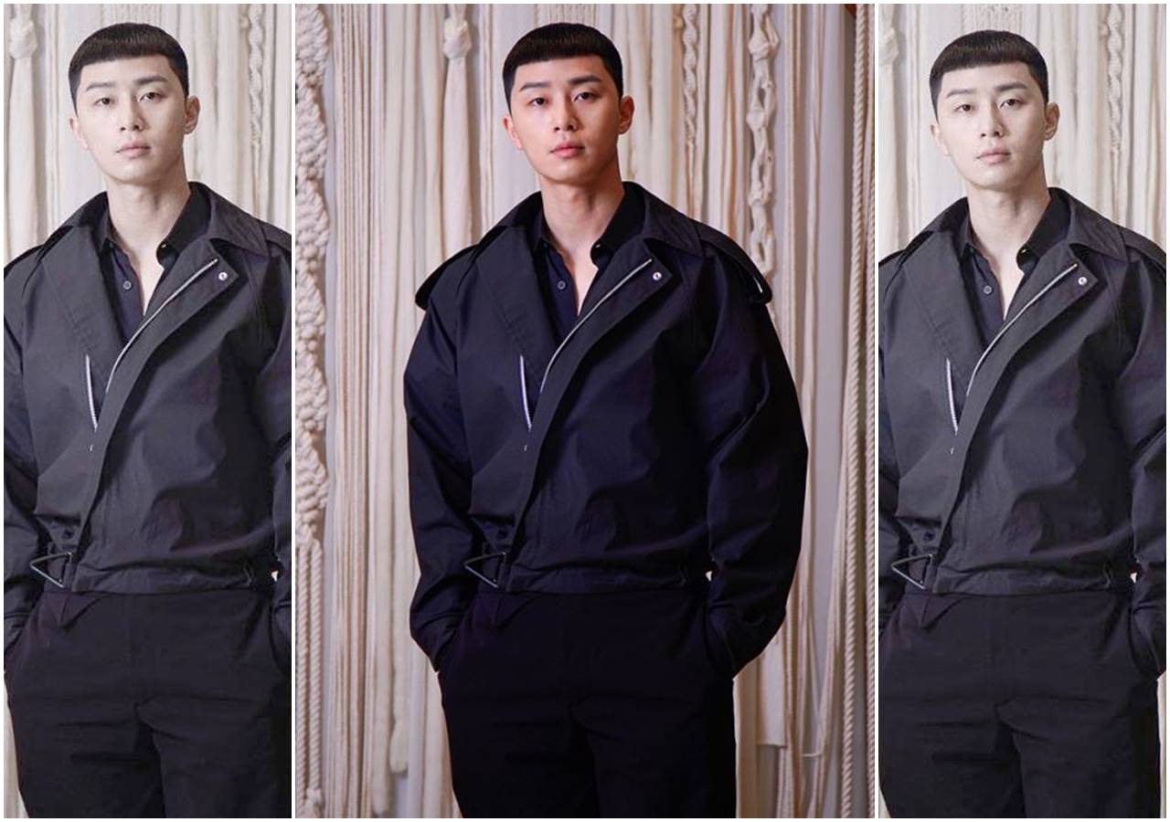 朴敘俊在記者會上穿著BV春季最新服裝現身。（翻攝自網路）