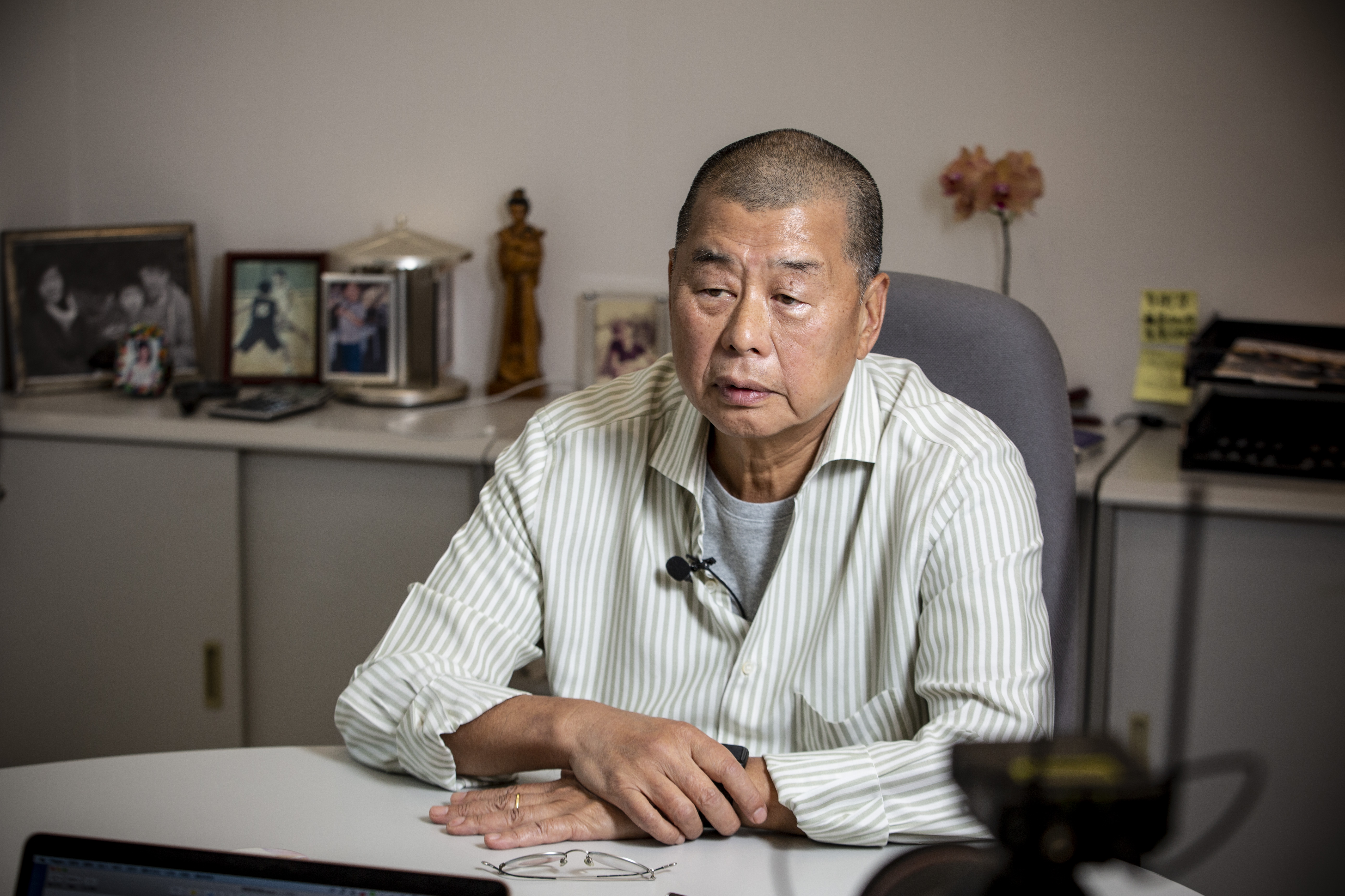 黎智英上週被以恐嚇記者和非法集結遭香港警方拘捕。