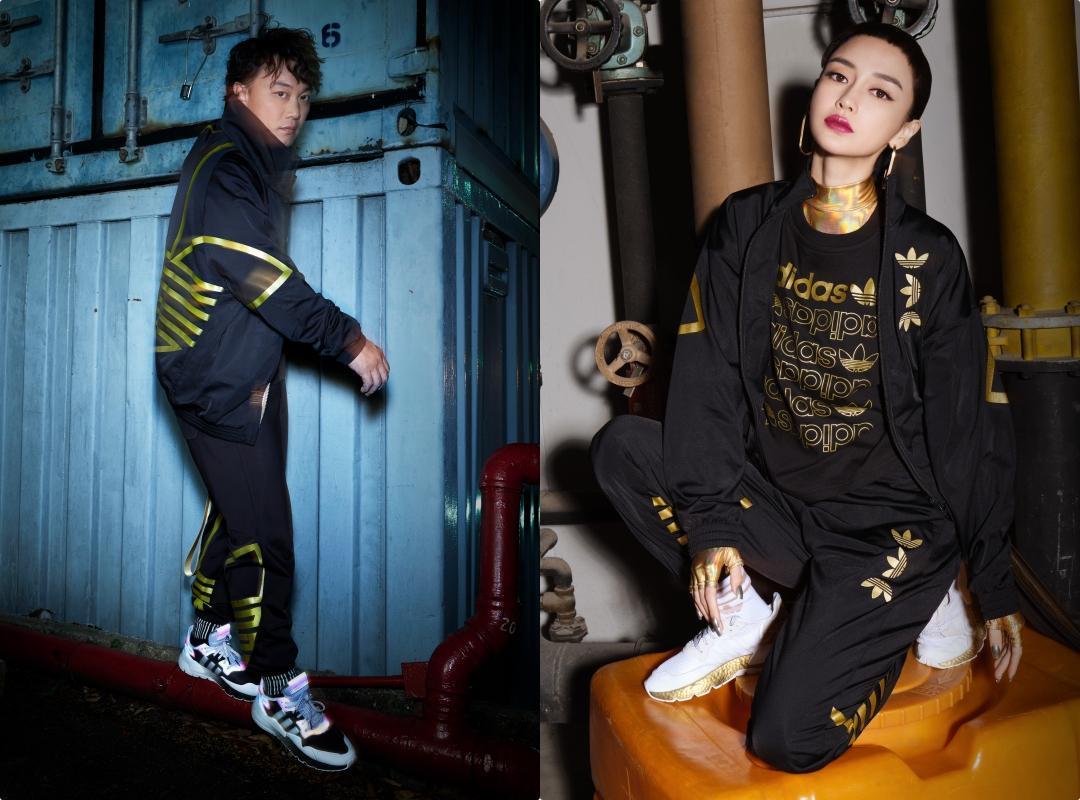 由陳奕迅與Angelababy拍攝的adidas Originals Nite Jogger系列形象廣告，將於本月3日(週二)上市。（adidas Originals提供）