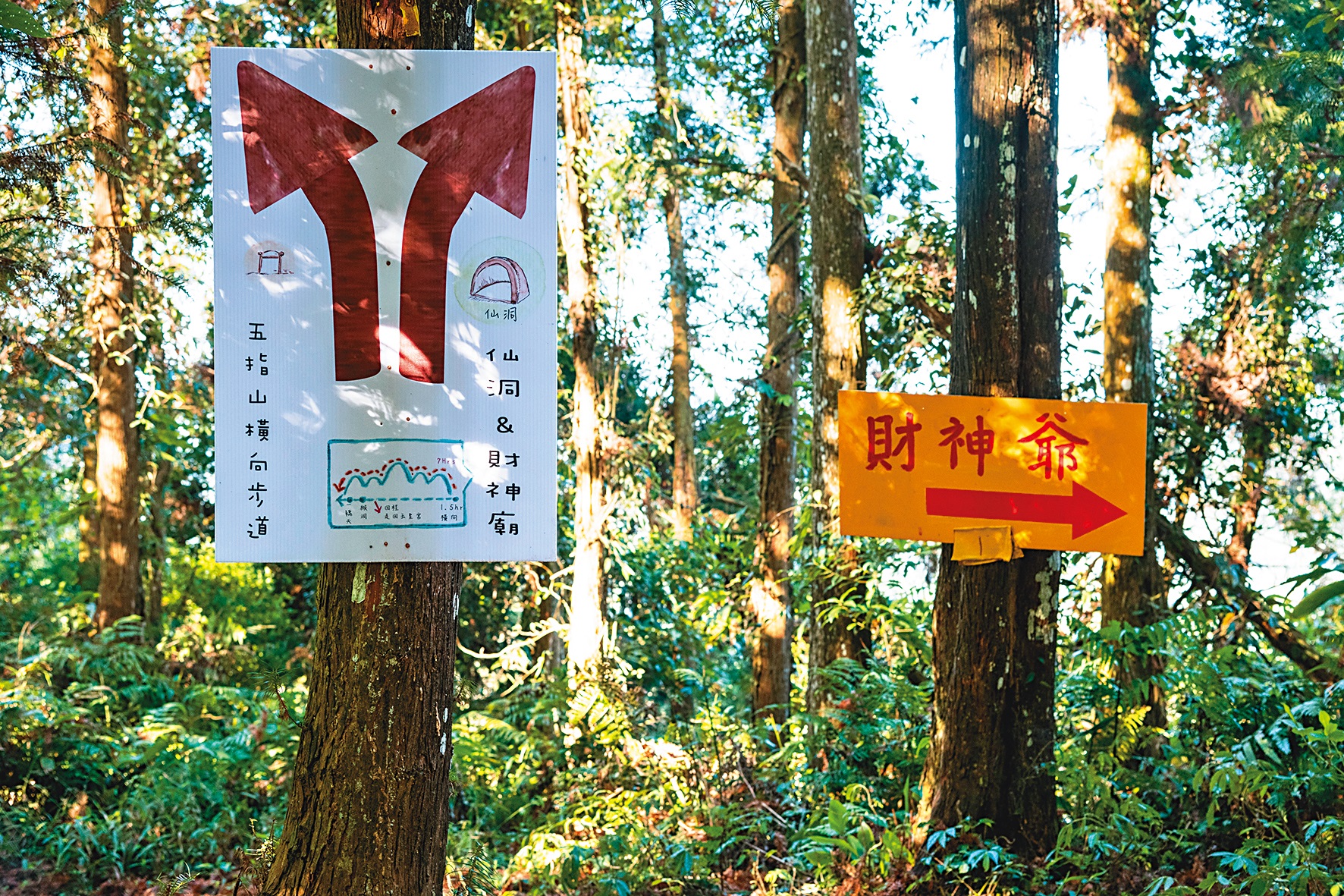 「森窯」手繪步道簡圖。