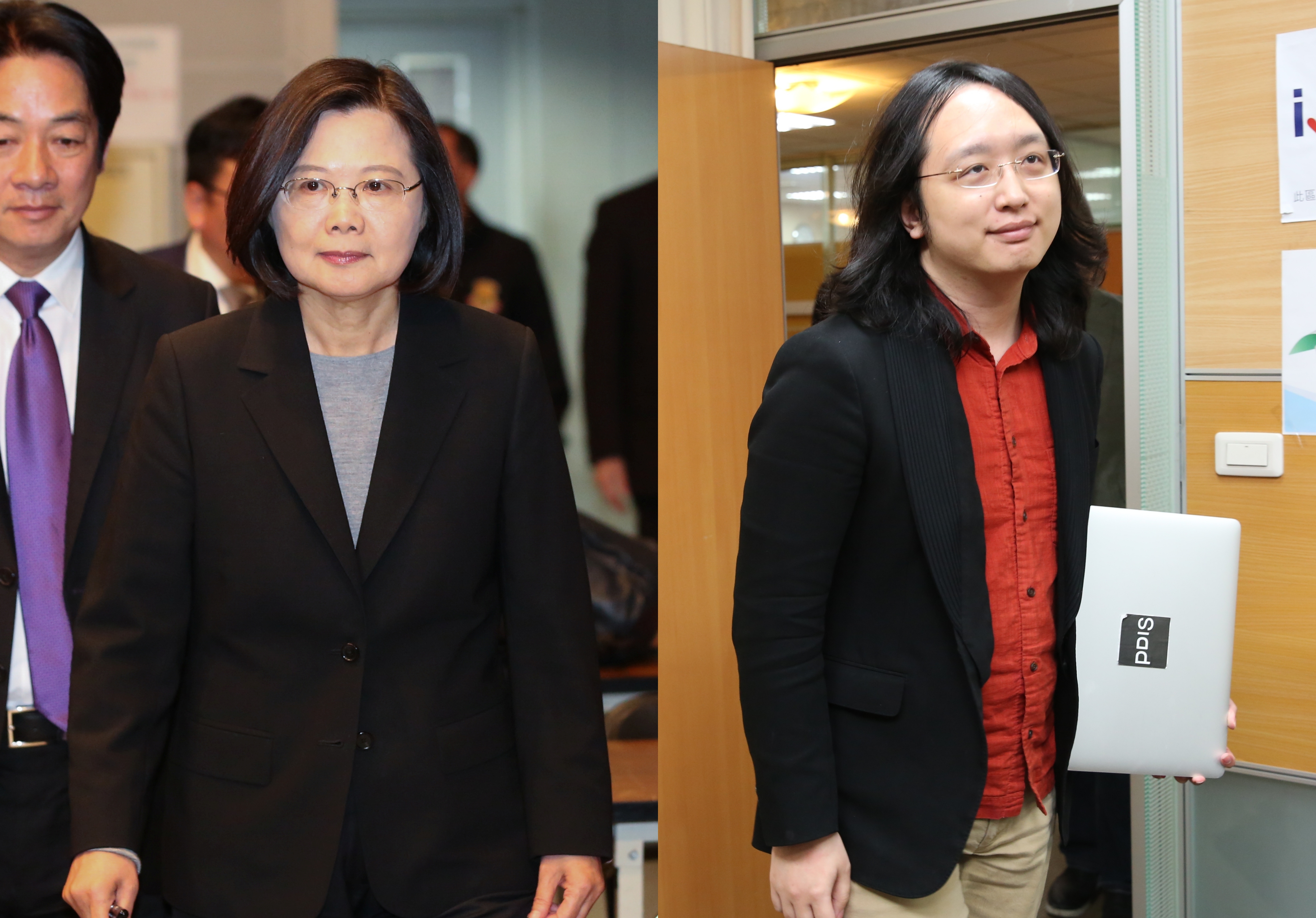 日本網友羨慕台灣有蔡英文（左）總統、「IT大臣」唐鳳（右）。（本刊資料照）