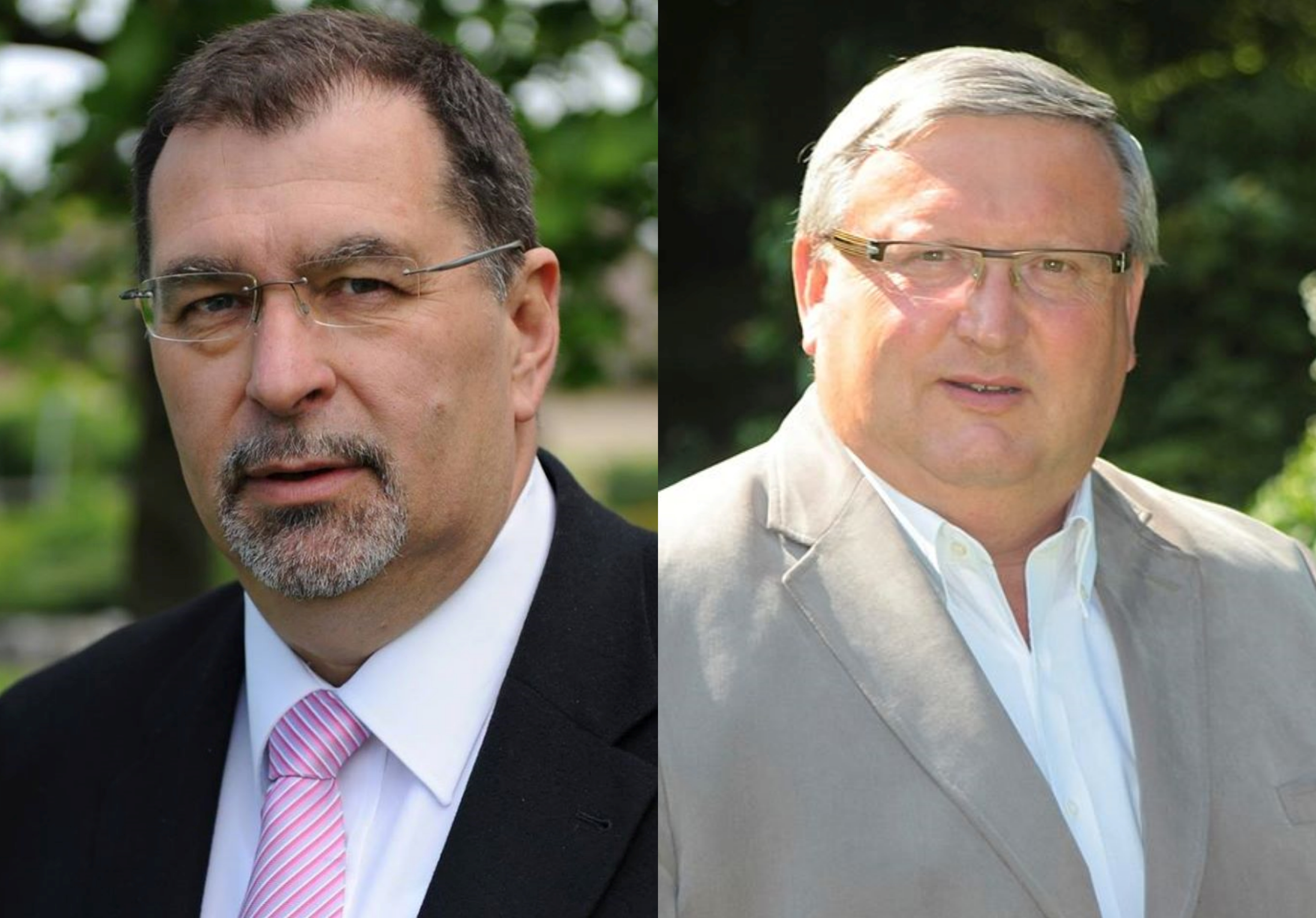 法國2名市長戴維（左）與福爾蒂（右）先後在臉書宣布遭到確診。（翻攝自臉書）