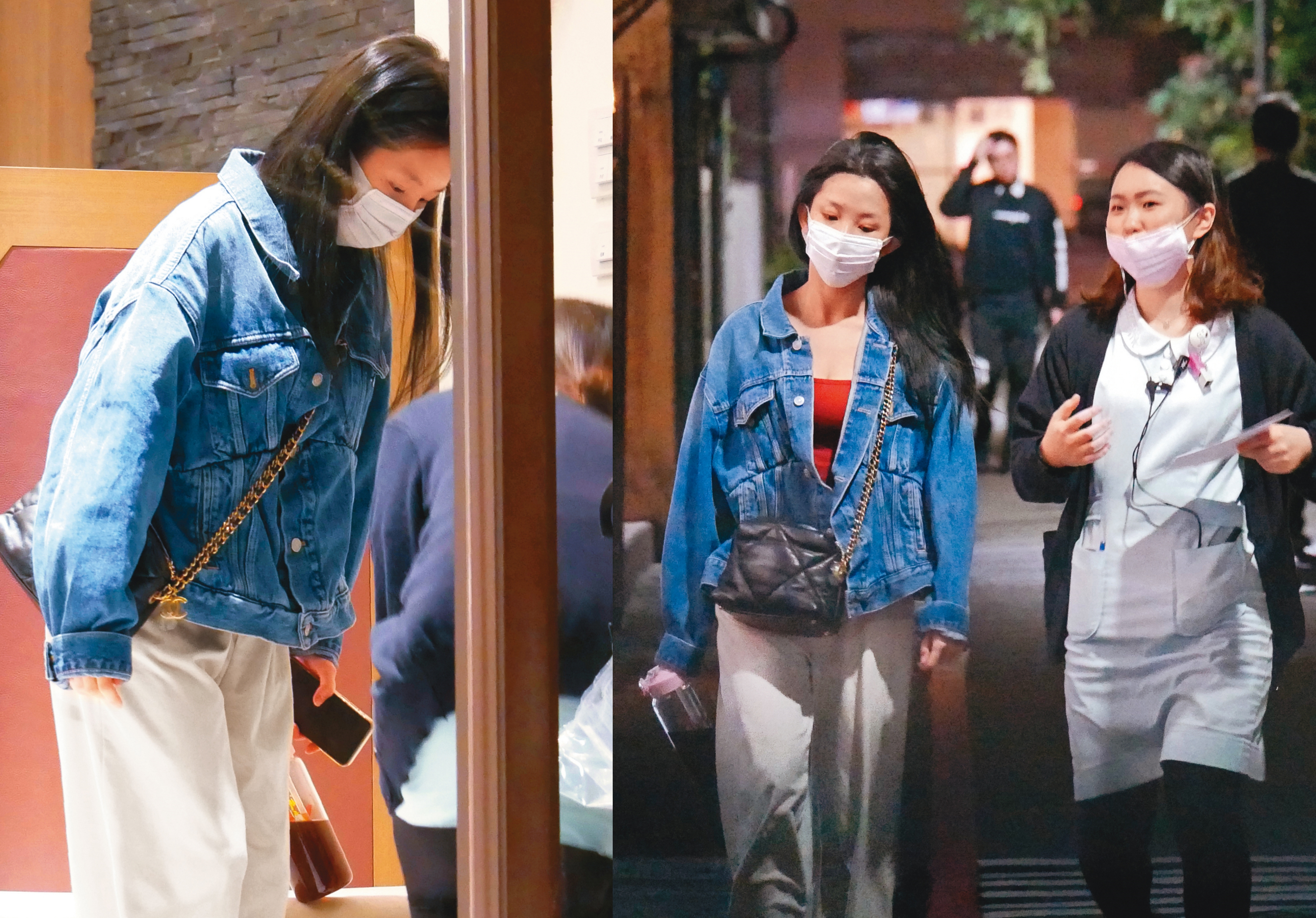 郭書瑤搭小黃到一間護膚中心，準備重拾漂亮心情，隨後和店員走進附近醫美診所。