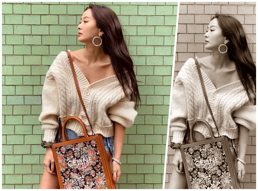孫芸芸背上尚未在台上市的CELINE最新CABAS包款。（翻攝自孫芸芸IG）