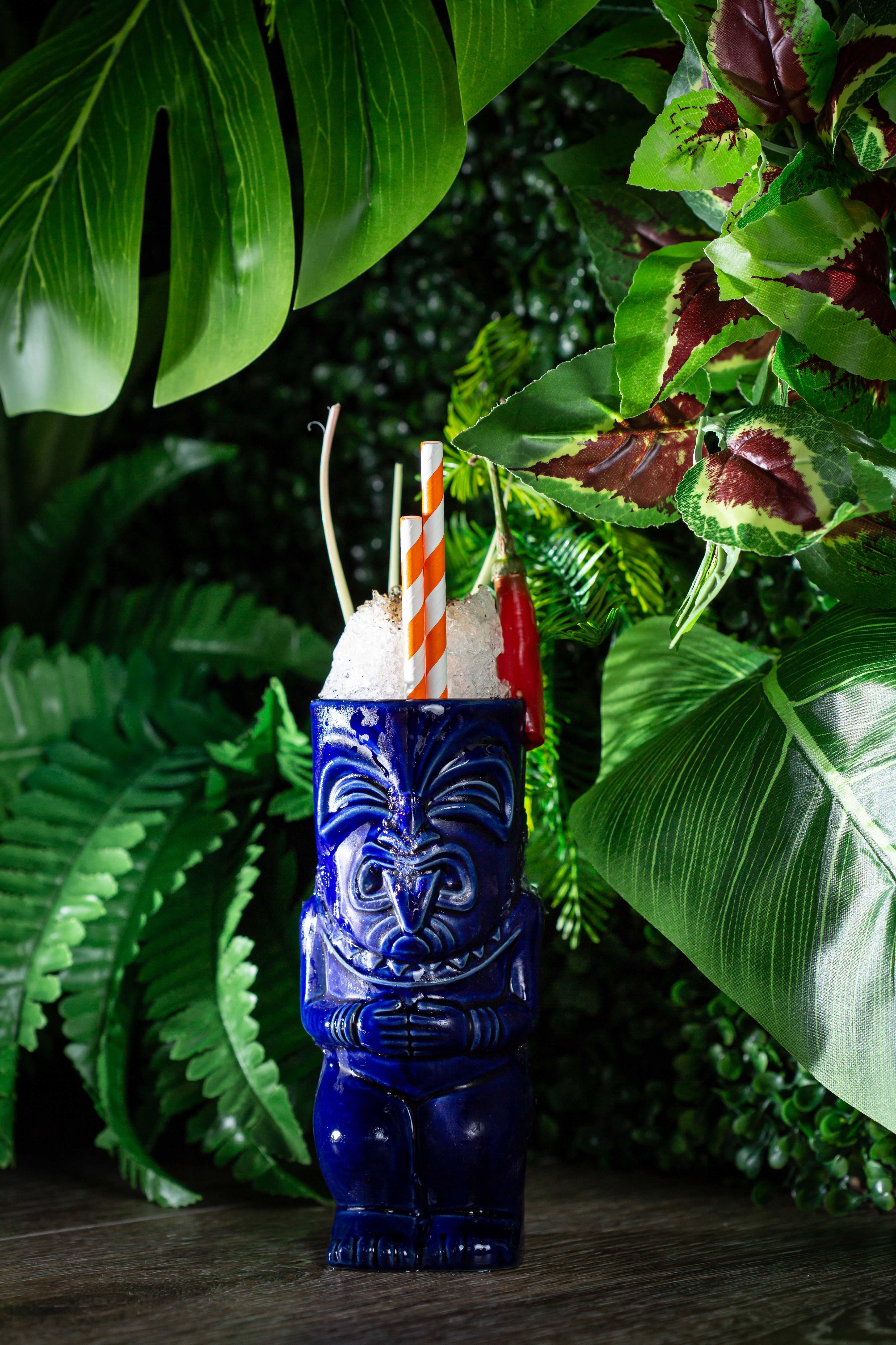隱藏版調酒「辣椒Tiki」辣味強勁,是緩解壓力的妙飲。(380元/杯)