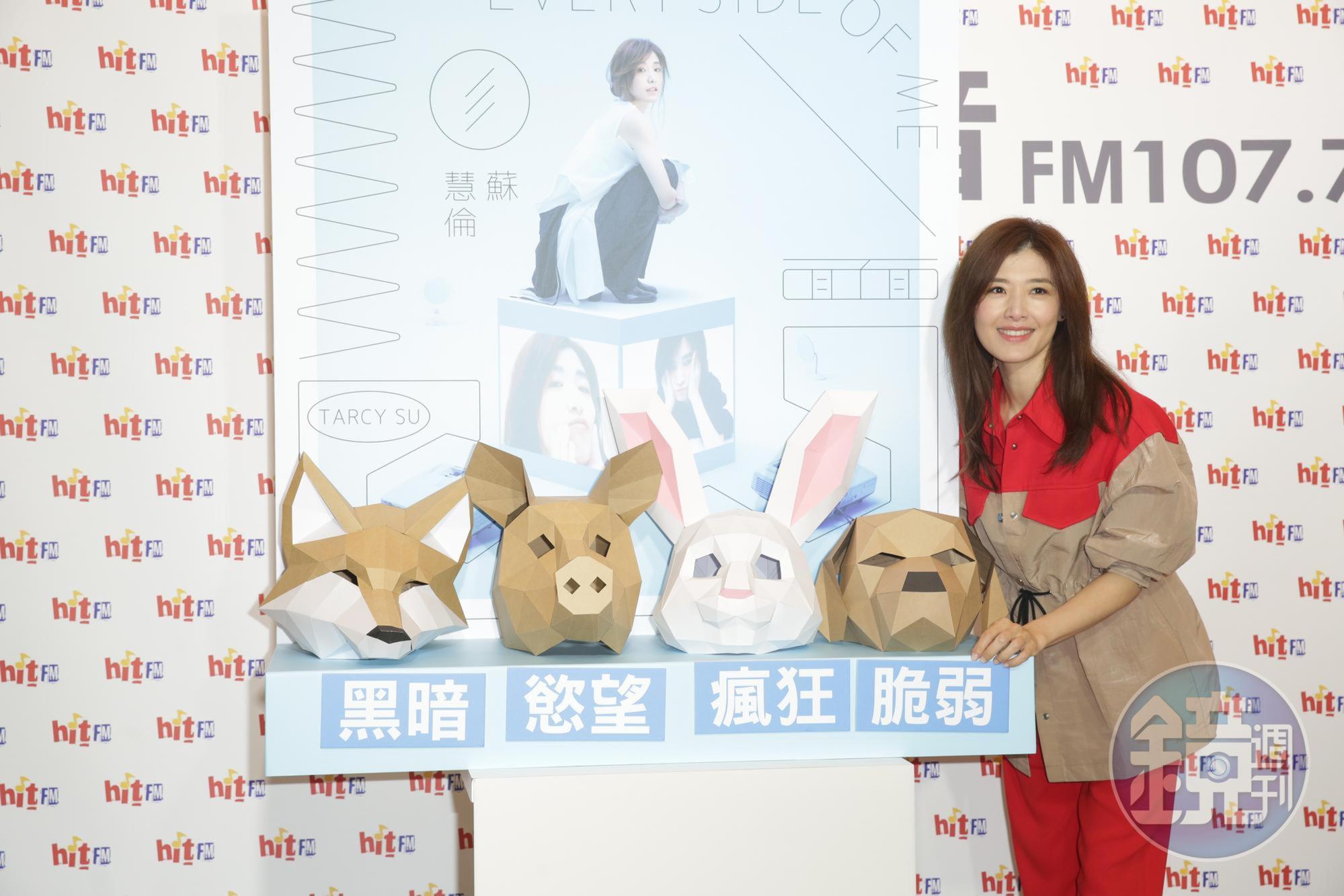 蘇慧倫做小動物心理測驗，覺得狗最脆弱，而狗的個性也最像自己。