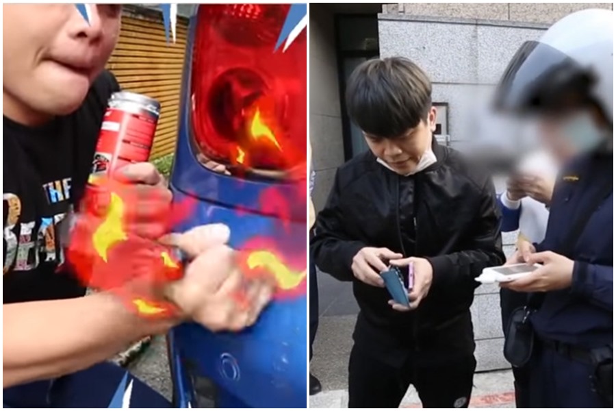 網友推測與在改裝車工作嫌犯，較為相關影片是蔡阿嘎拍的「網路購物大破解#3」影片最雷同。（翻攝自蔡阿嘎YouTube）