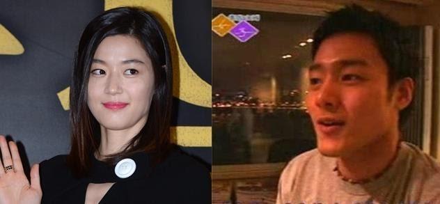 全智賢（左）的富豪老公崔俊赫（右）近日接任金融資產管理公司的CEO，也讓她多了個「總裁夫人」新身分。（翻攝自朝鮮日報）