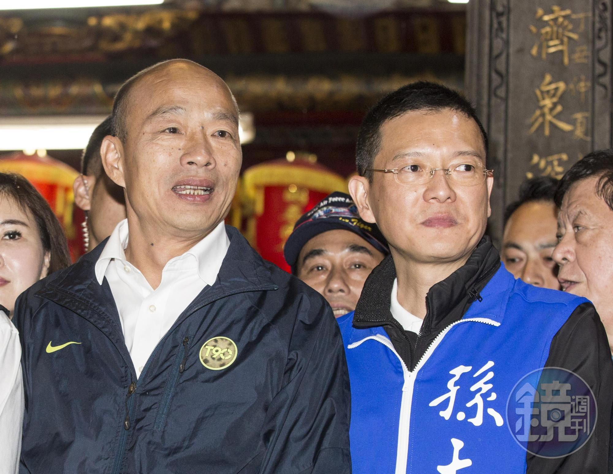 罷免高雄市長韓國瑜（左）的40萬份連署書今送件，前立委孫大千（右）嗆罷韓團體灌水灌過頭，將成為「世紀大笑話」。（本刊資料照）