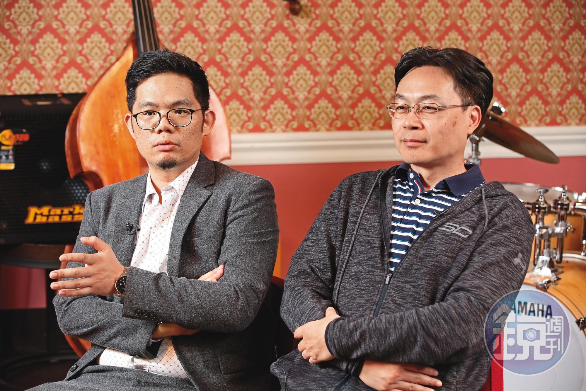 資策會徐維佑（左）、工研院賴文奎（右）一同參與IPMB創意銀行的合作計畫。（場地提供：文水藝文中心）