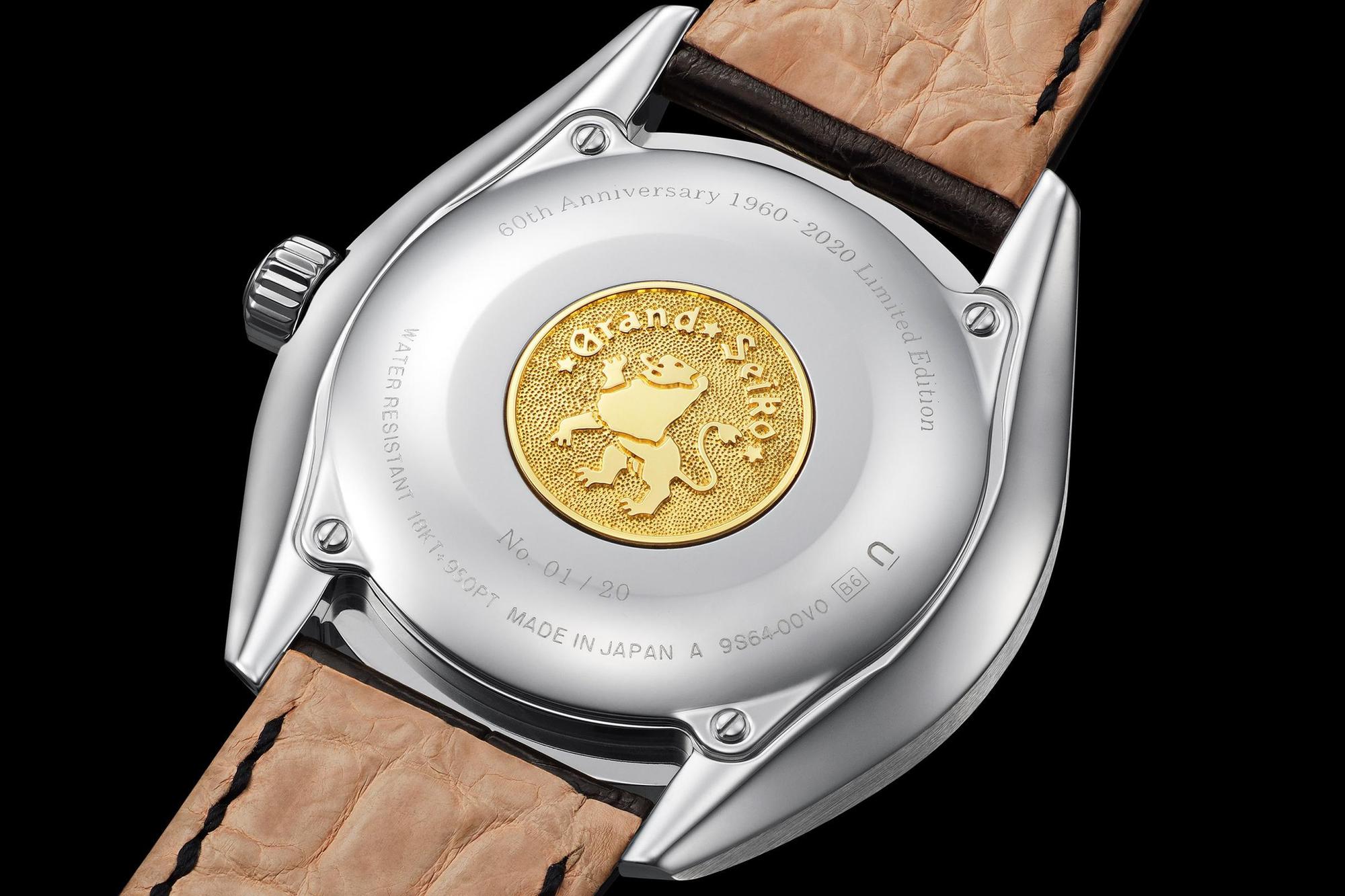 在SBGW263背面有18k黃金GRAND SEIKO標誌。