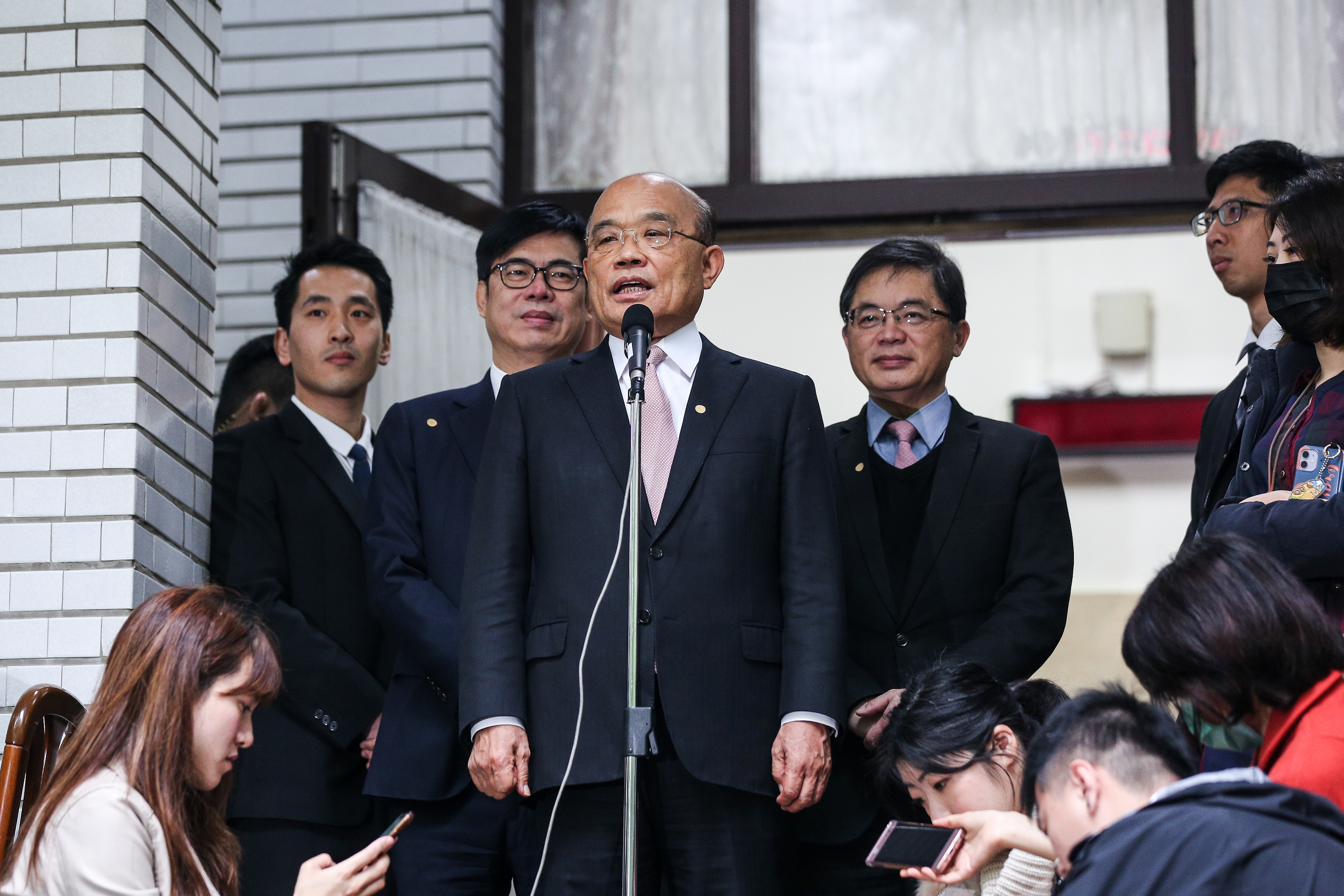 行政院長蘇貞昌今接受媒體訪問。