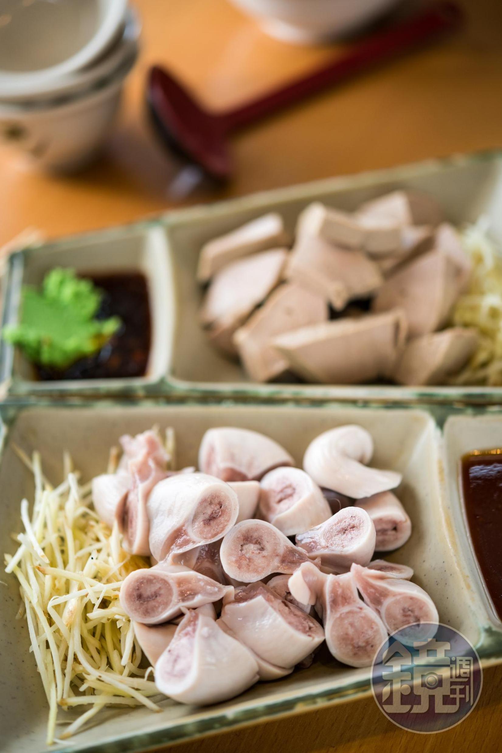 生腸、粉肝等黑白切皆精挑處理，乾淨無雜味。（共為150元）