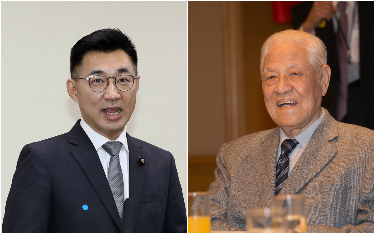 林昶佐認為，江啟臣（左）若想帶領國民黨走本土路線，勢必要有比李登輝（右）更大的勇氣與作為。