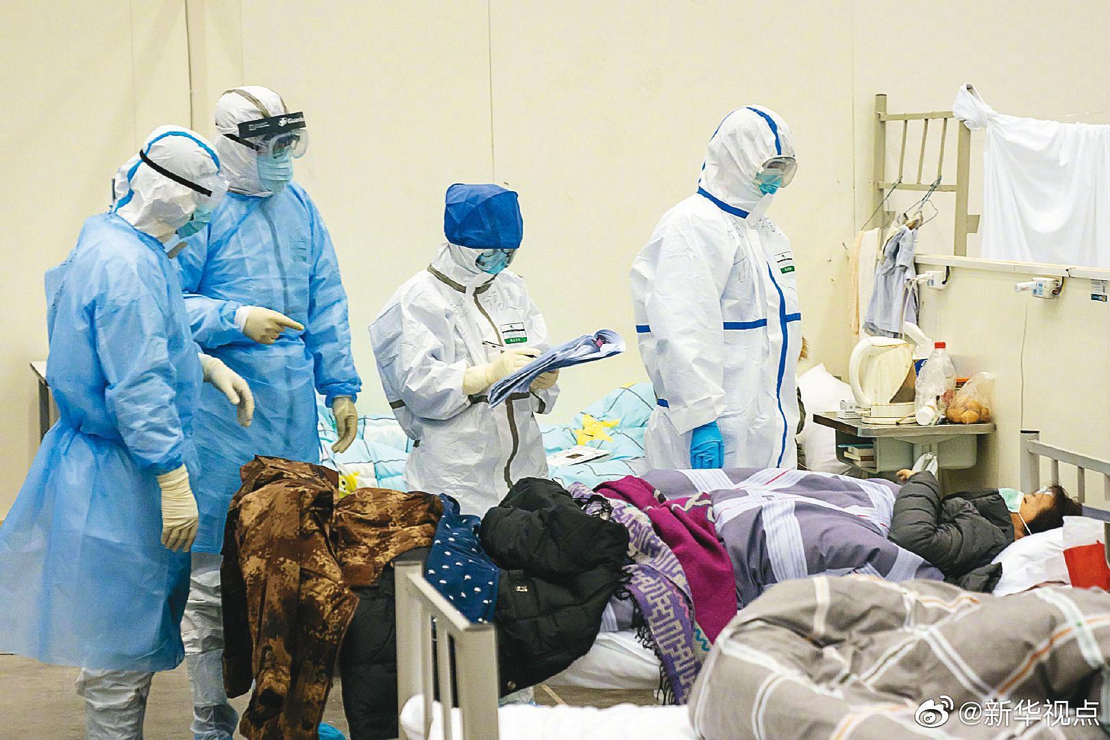 因應疫情,中國臨時建了14間方艙醫院(圖)收治輕症患者,隨患者陸續痊癒,至今已有11間休艙。(翻攝微博)