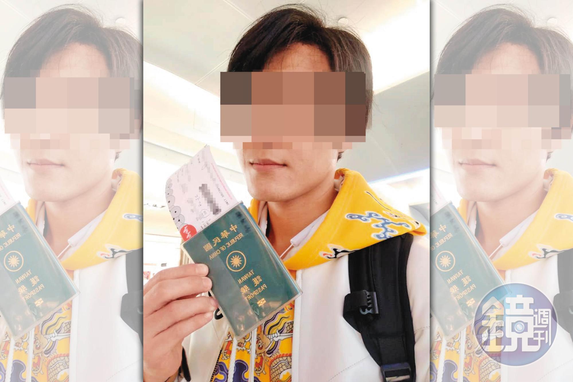 賴姓男模(圖)涉嫌替詐騙集團徵人,2月底還帶了一批台灣模特兒到金三角。(讀者提供)