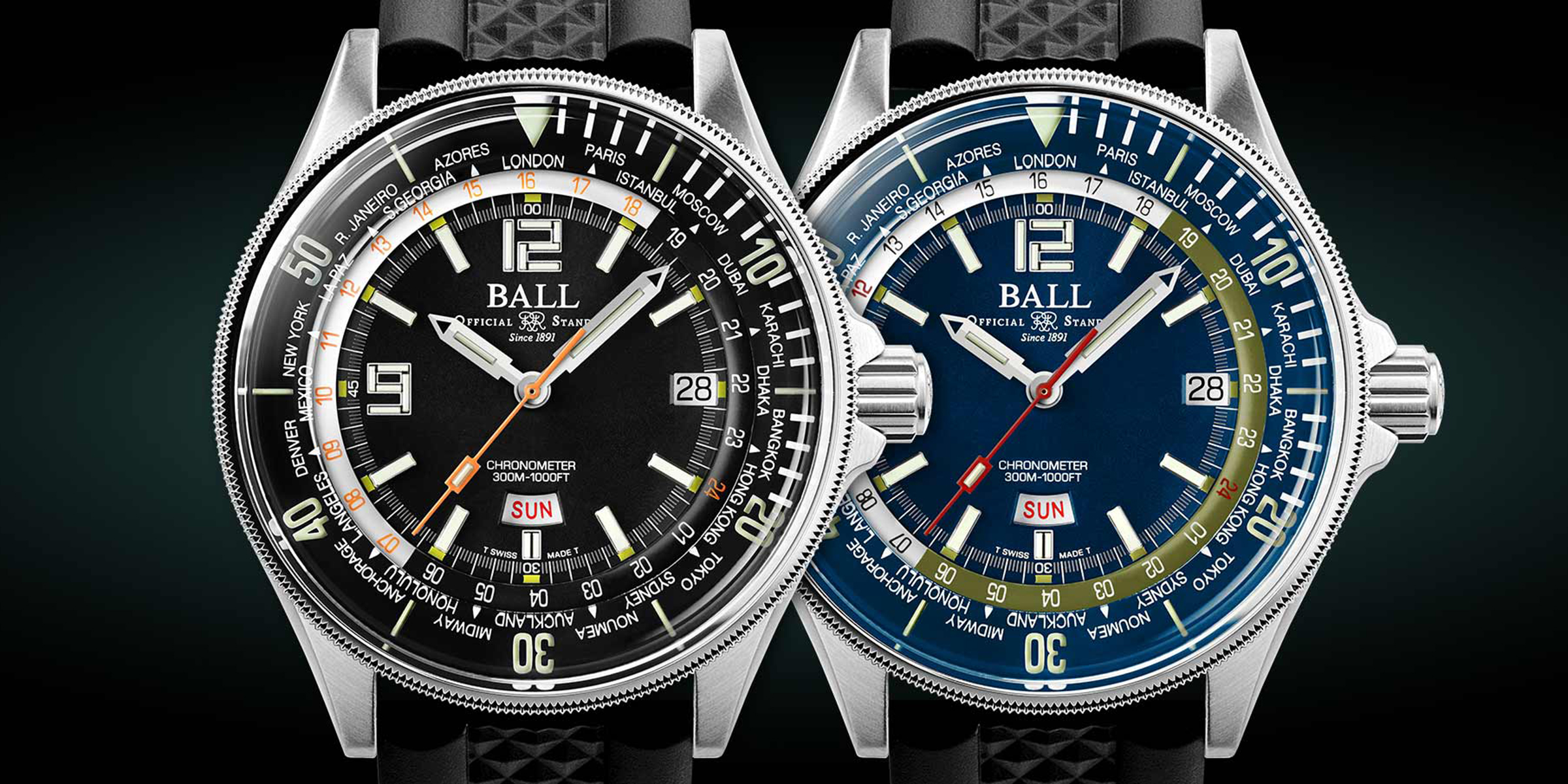 【新錶訊息】簡練新風貌！BALL Watch Diver Worldtime世界時區腕錶