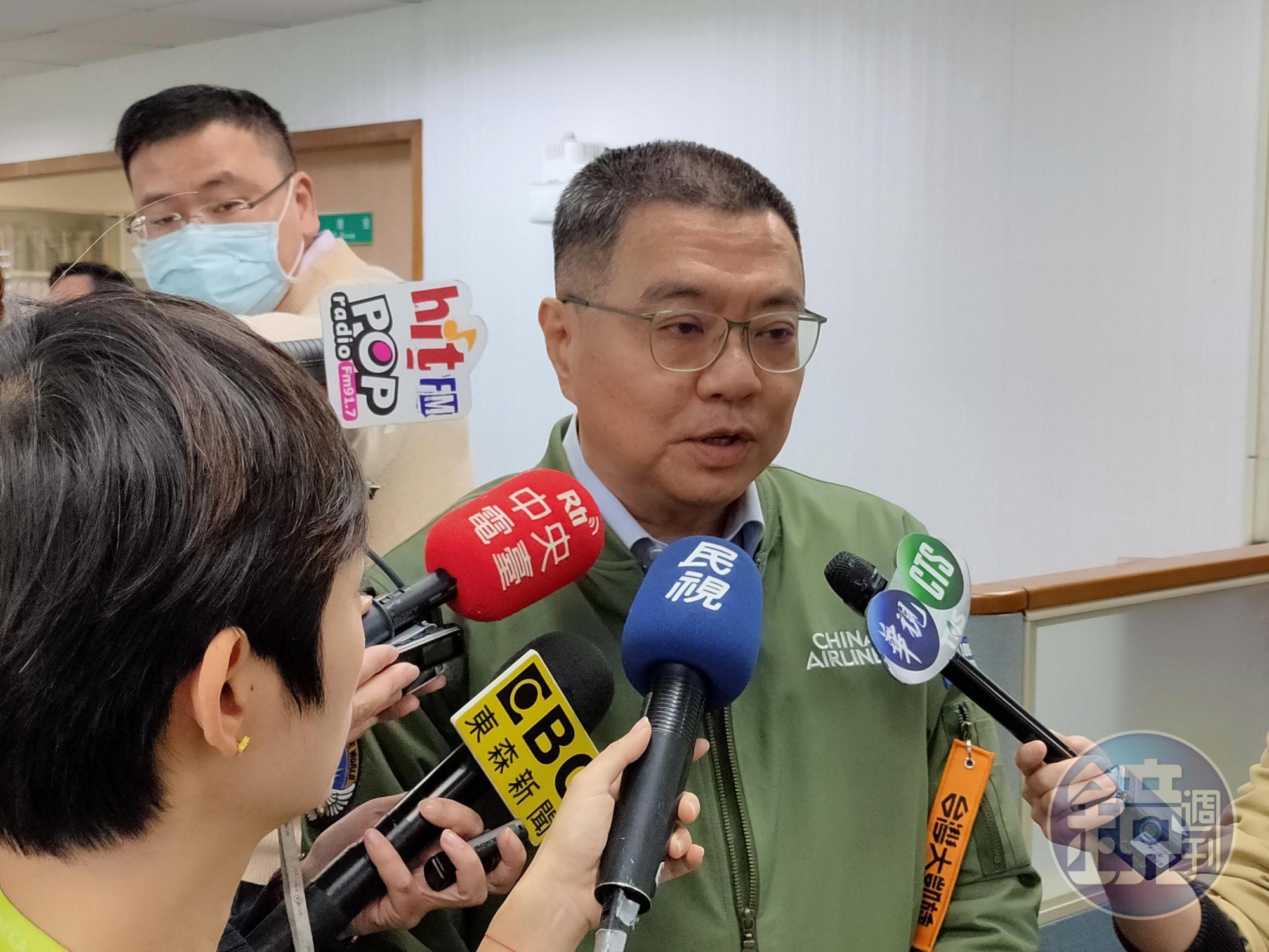 民進黨主席卓榮泰接受媒體訪問。