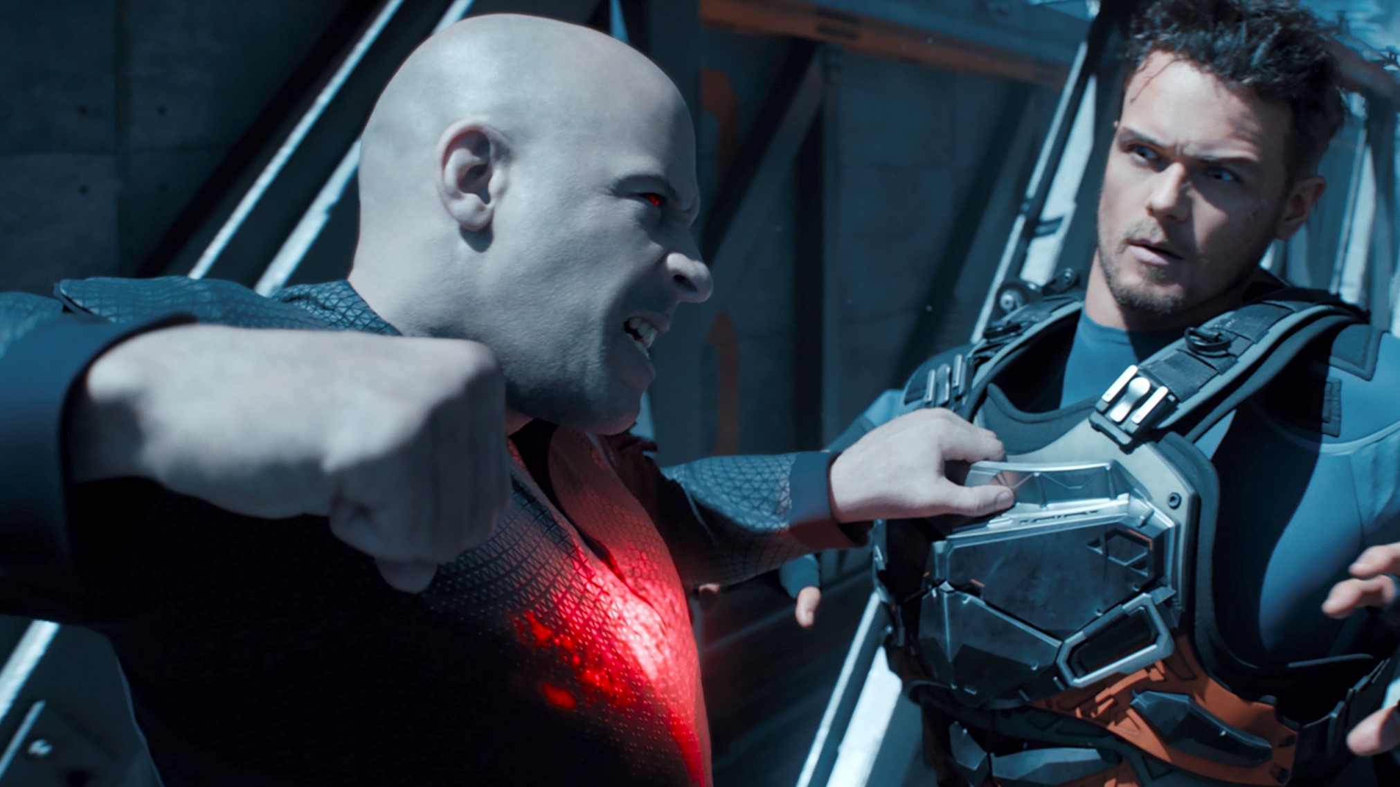 馮迪索以「軍人不會挑戰場」霸氣表達《血衛》無懼新冠病毒，依舊照原定檔期上映的決定。（双喜提供）