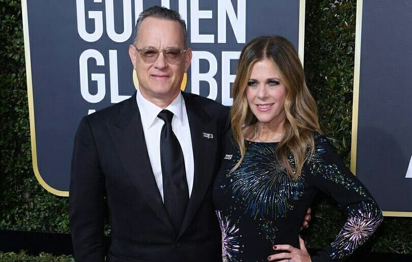 湯姆漢克斯在社群媒體上曝光和自己也檢測出病毒陽性，成為首批中鏢的知名人士。（翻攝自Rita Wilson臉書）