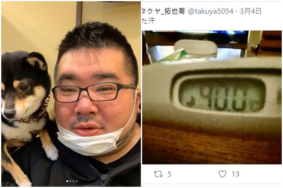 拓也哥因錄製成人節目《矛盾大對決》時，表演「高速真空吸引」爆紅。（翻攝自推特）