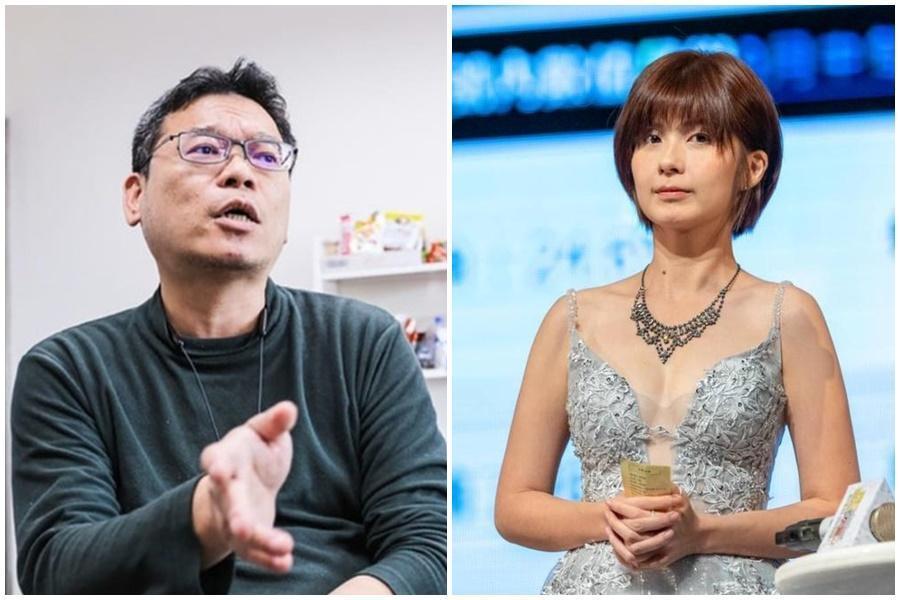 蔡宜芳（右）近日被爆與已婚且大她20歲的張益贍發生不倫父女戀。（蔡宜芳提供、翻攝張益贍臉書）