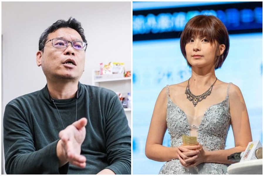 蔡宜芳（右）近日被爆與已婚且大她20歲的張益贍發生不倫父女戀。（蔡宜芳提供、翻攝張益贍臉書）