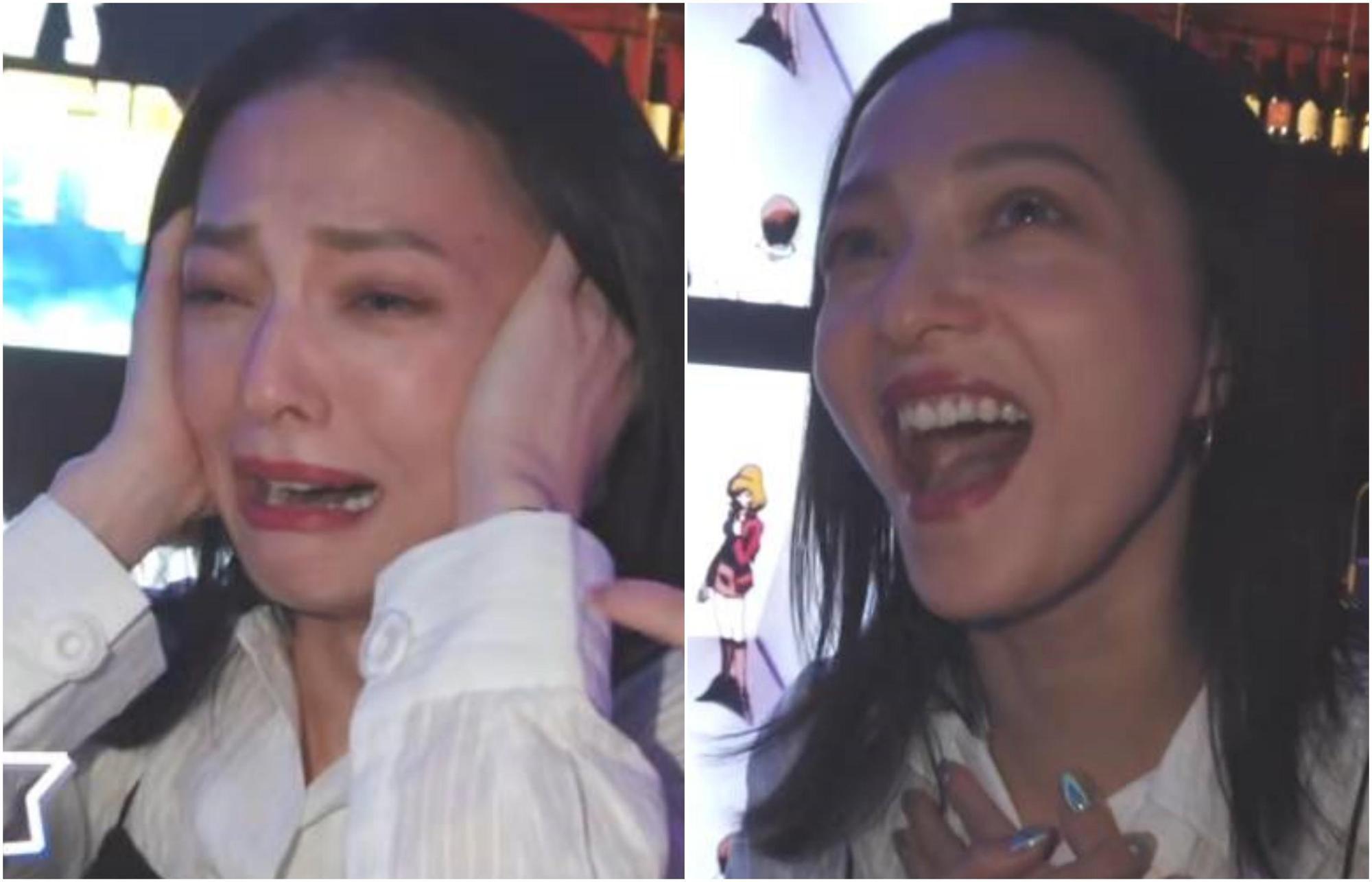 張韶涵哭完馬上變臉大笑:「我贏了!哈哈哈」。(翻攝自張韶涵微博)