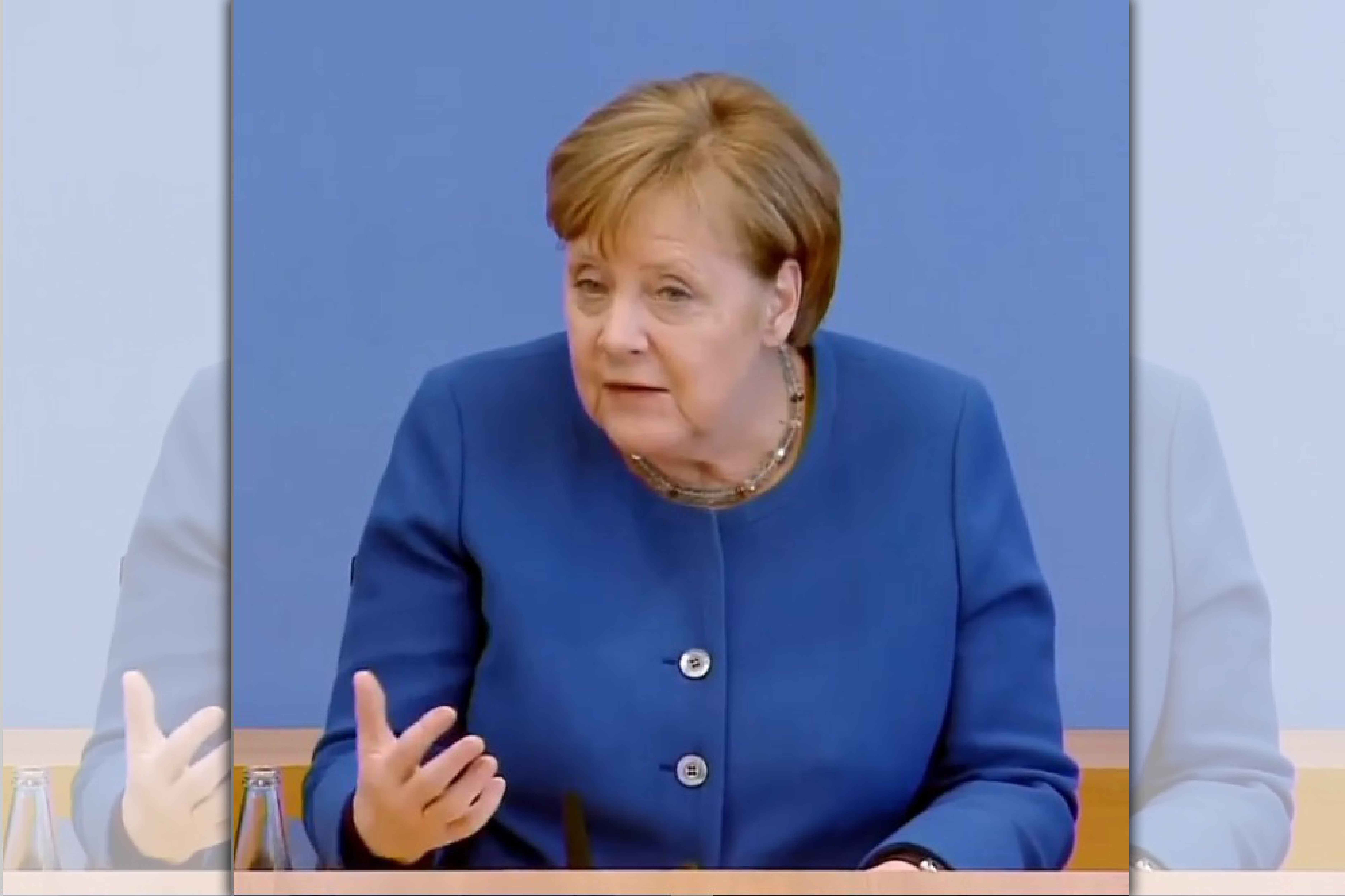 德國總理梅克爾近日表示，估計德國可能會有高達7成的人感染武漢肺炎。（翻攝自bundeskanzlerin IG）