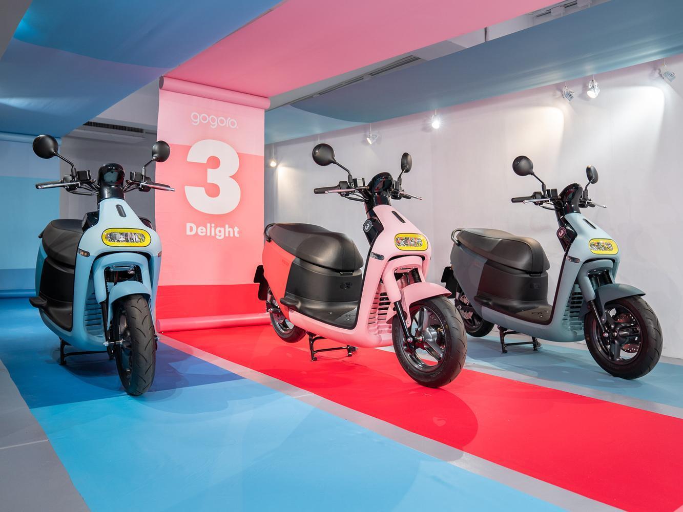從流動新美學的造車理念出發，推出 Gogoro 3 Delight，以「漸層漸美」3 Tone 多層次流動色系。