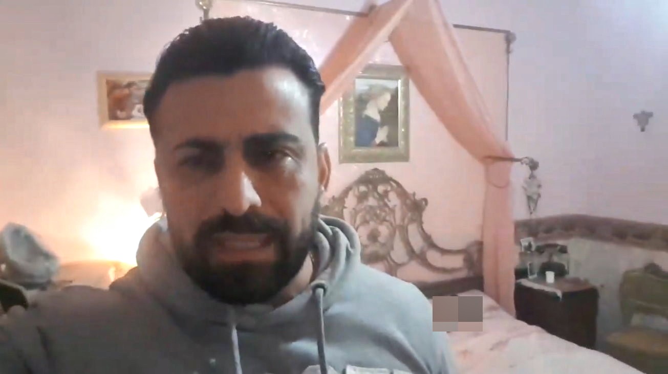 義大利男演員盧卡拍片向外界求救，姐姐疑似死於新冠肺炎，屍體就躺在床上超過24小時，政府卻無人來收屍。（翻攝自盧卡臉書）