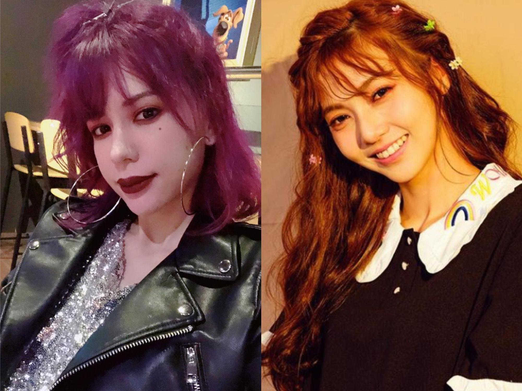 Keanna(左)與莉婭(右),2個女人這3個月不斷在網路上隔空交火。(翻攝自Keanna、莉婭IG)