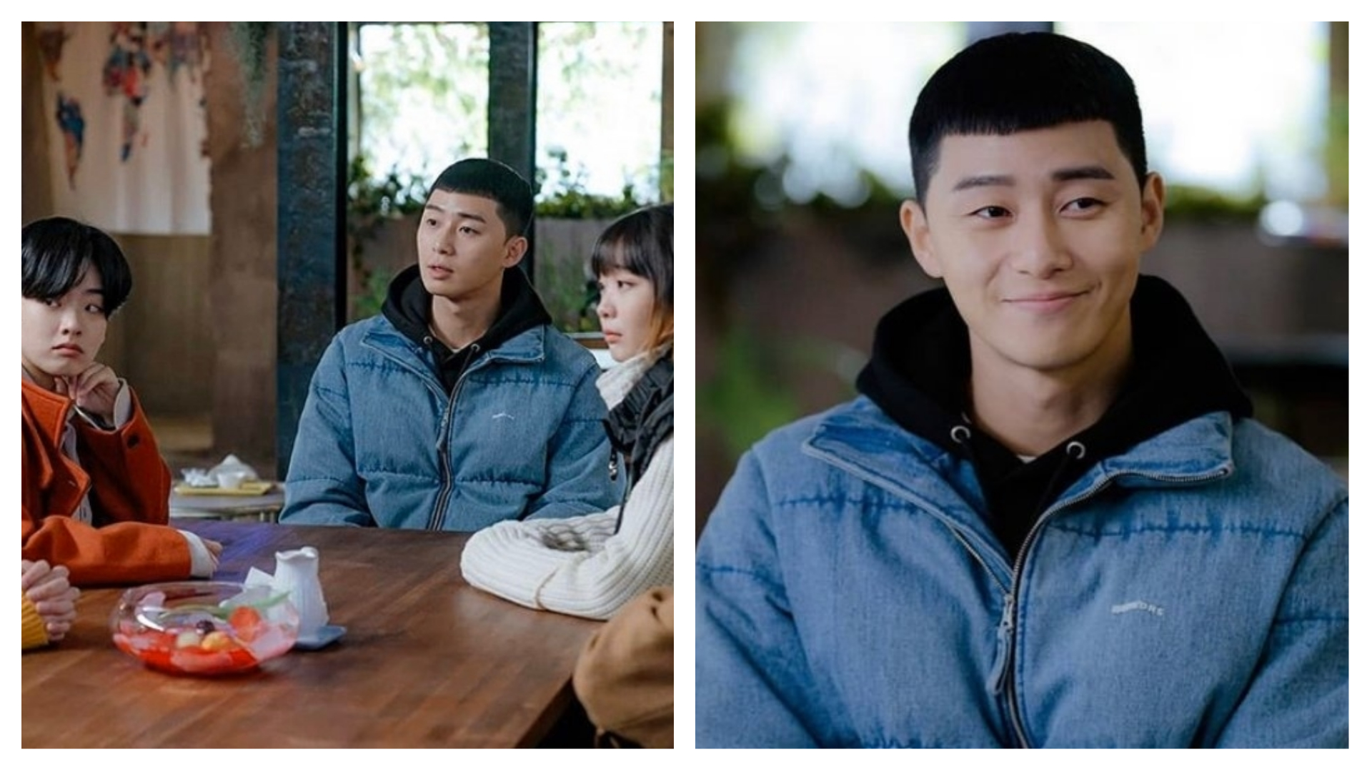 朴敘俊在《梨泰院CLASS》身穿WKNDRS的牛仔羽絨外套，現在台灣也買得到！（NEU提供）