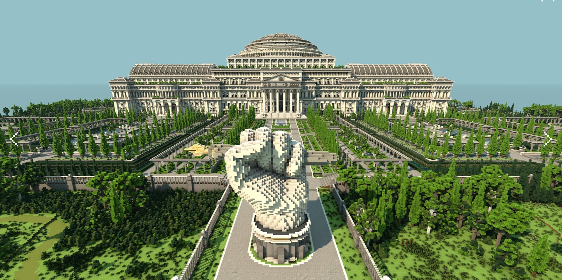 無國界記者組織在Minecraft裡打造了一座虛擬圖書館，存放因政府審查被禁止的報導。（翻攝自rsf.org）