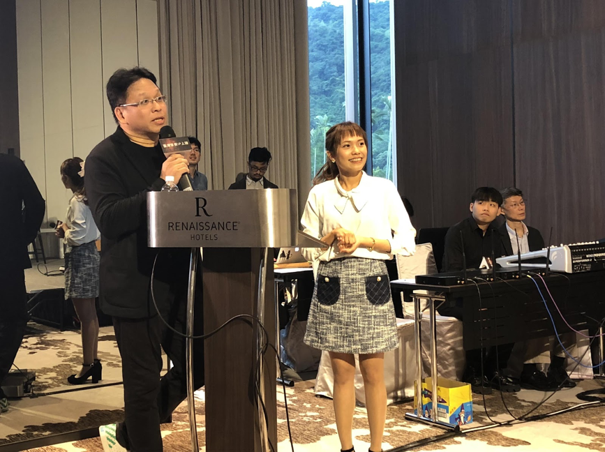 彭季康（左）將於4月正式接任台北流行音樂中心首任執行長，去年底他為推動的IPMB創作銀行舉辦發表會。