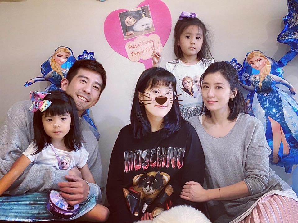 賈靜雯么女「Bo妞」（左）昨日過3歲生日。（翻攝自賈靜雯臉書）