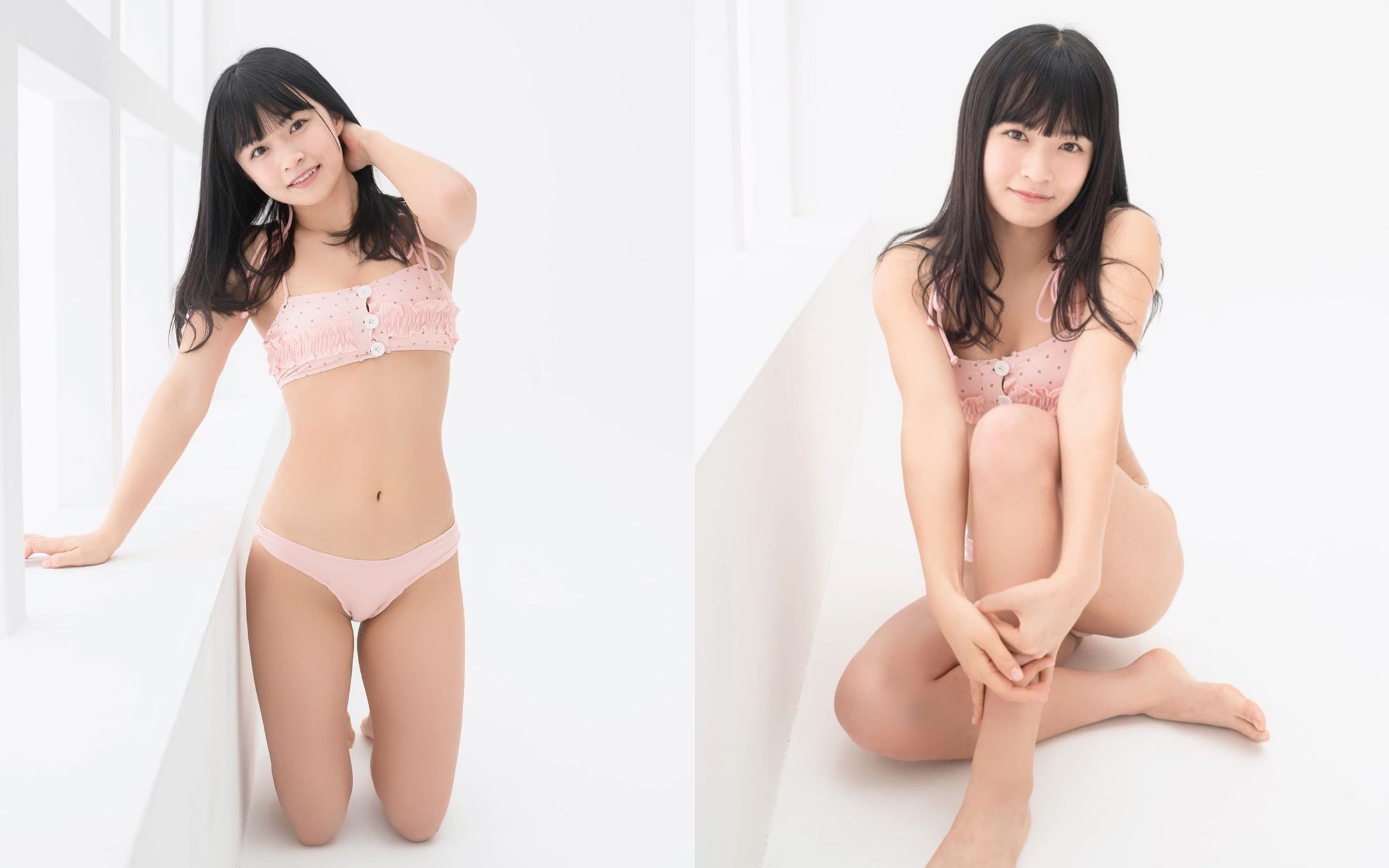 百川晴香穿上粉紅比基尼,宣告春天到來。(翻攝百川晴香IG)