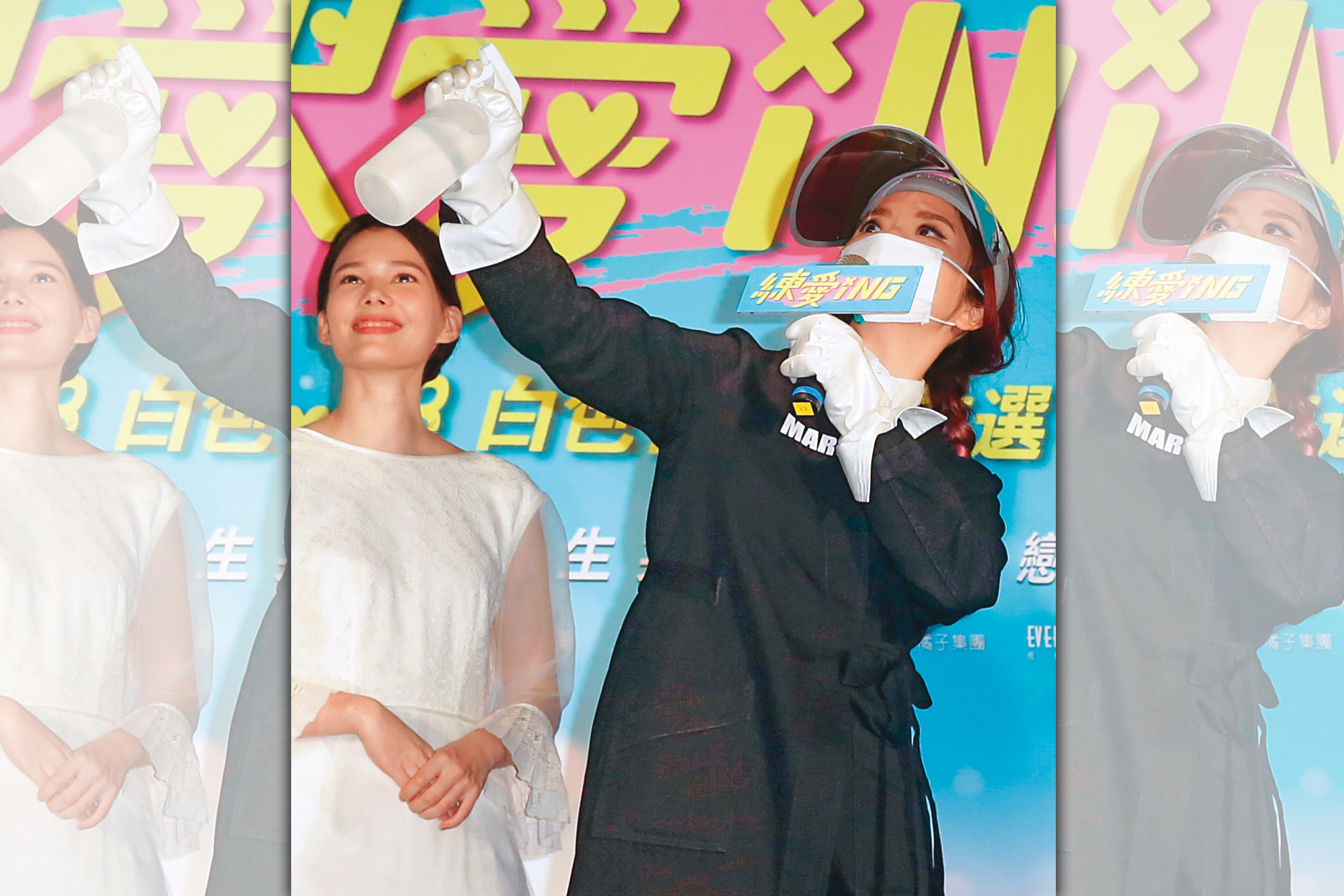 陶晶瑩一身裝扮完全讓人認不出來，有路人來亂的刺客阿姨風。