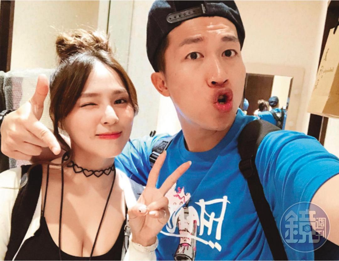 張立東（右）也是熊熊的「閨密」，2人撇清有交往。（翻攝自熊熊IG）