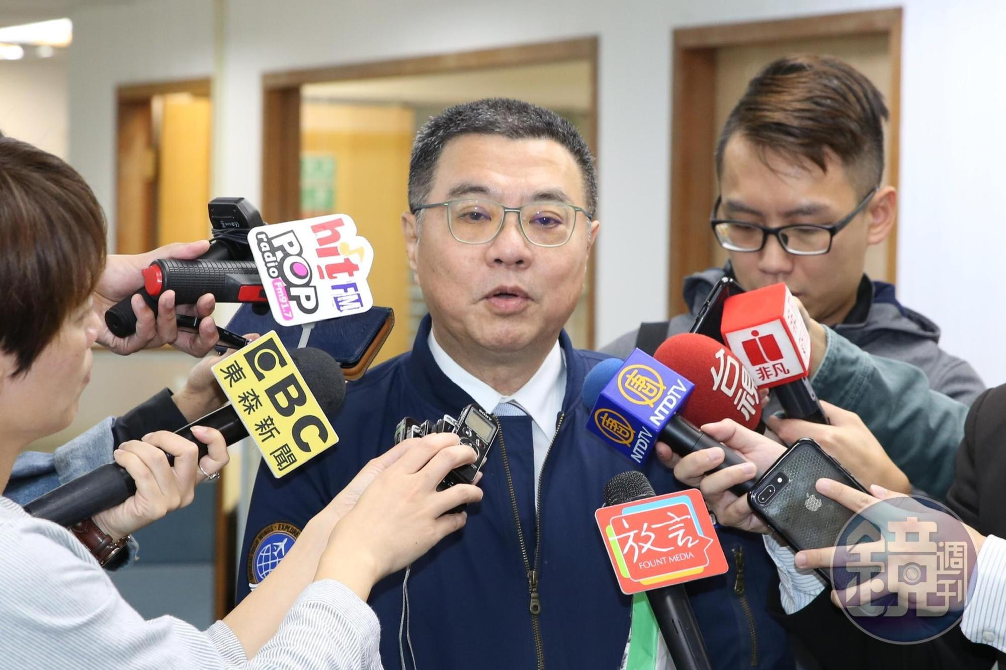 民進黨主席卓榮泰接受媒體訪問。