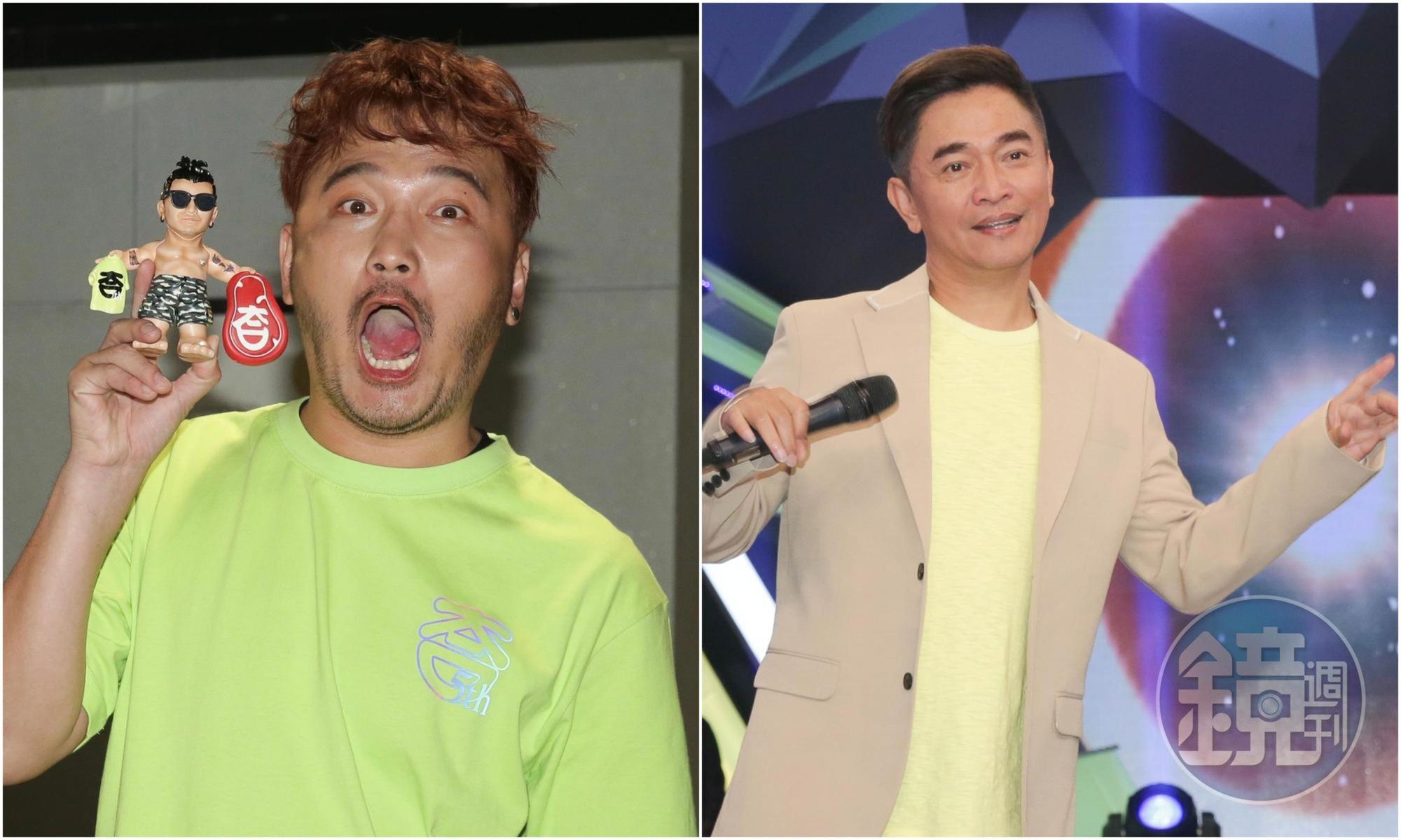 KID(左)對於老大哥吳宗憲日前失言遭砲轟,懇求觀眾多多體諒。