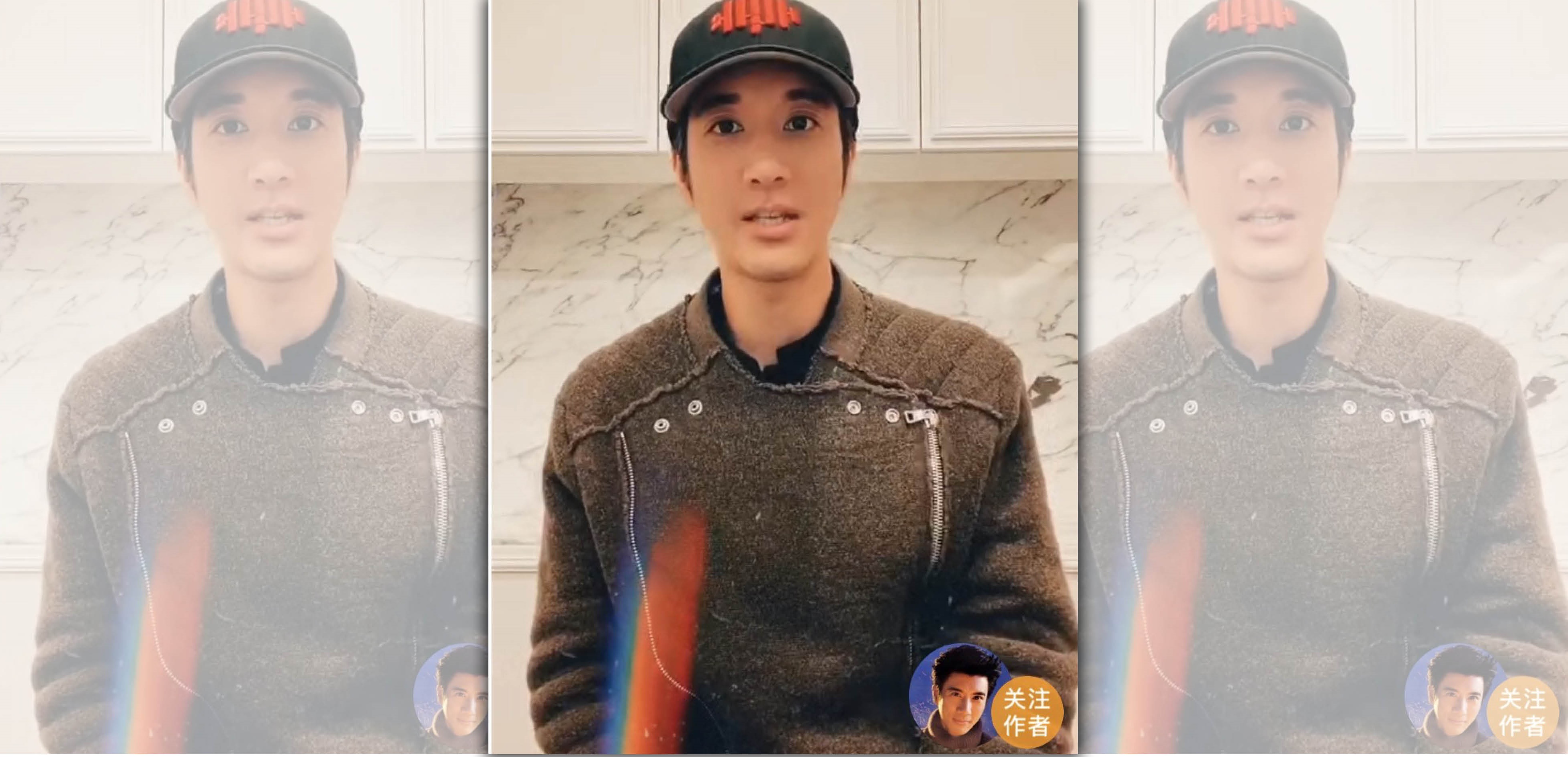 王力宏年初曾高燒38.5度，一度懷疑得新冠肺炎，王力宏透過影片表示，近期都乖乖待在家中自我隔離，哪裏都不去。（摘自王力宏微博）