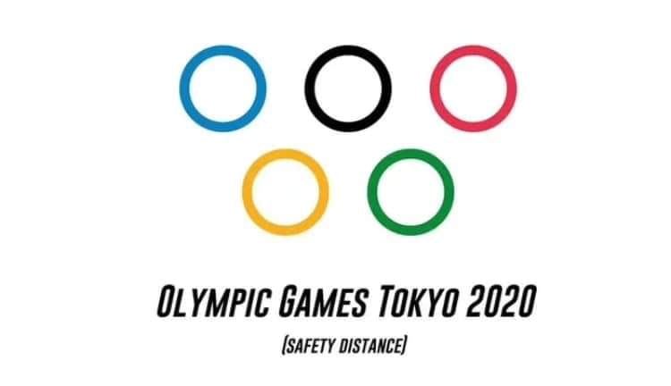 網友惡搞將奧運的五環旗也分開了。（翻攝自臉書）