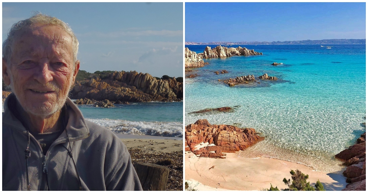 8旬老翁住孤島:我在全世界最安全之地。(圖截自Mauro Morandi臉書)