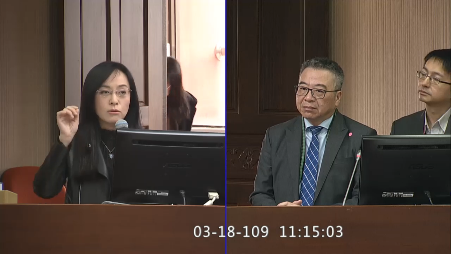 民進黨立委陳瑩爆料與衛環委員會相關的部會有員工日前參加感染武漢肺炎的埃及團。(翻攝國會頻道)