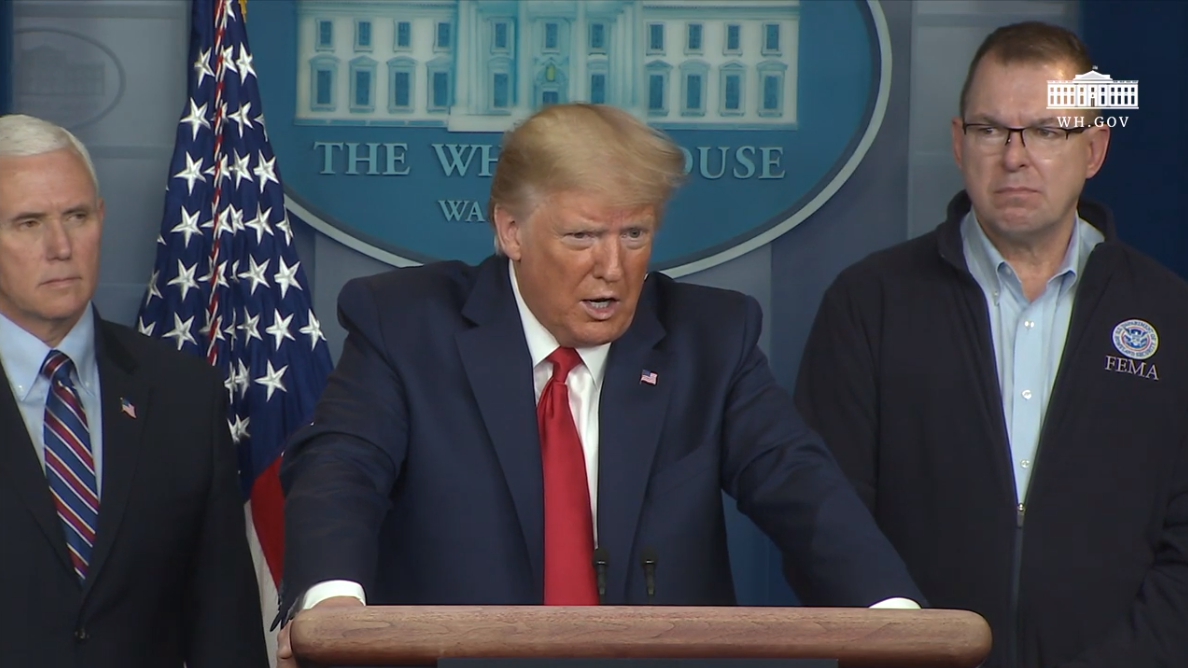 川普坦言「我對中國有點生氣。」(翻攝自白宮YouTube頻道)