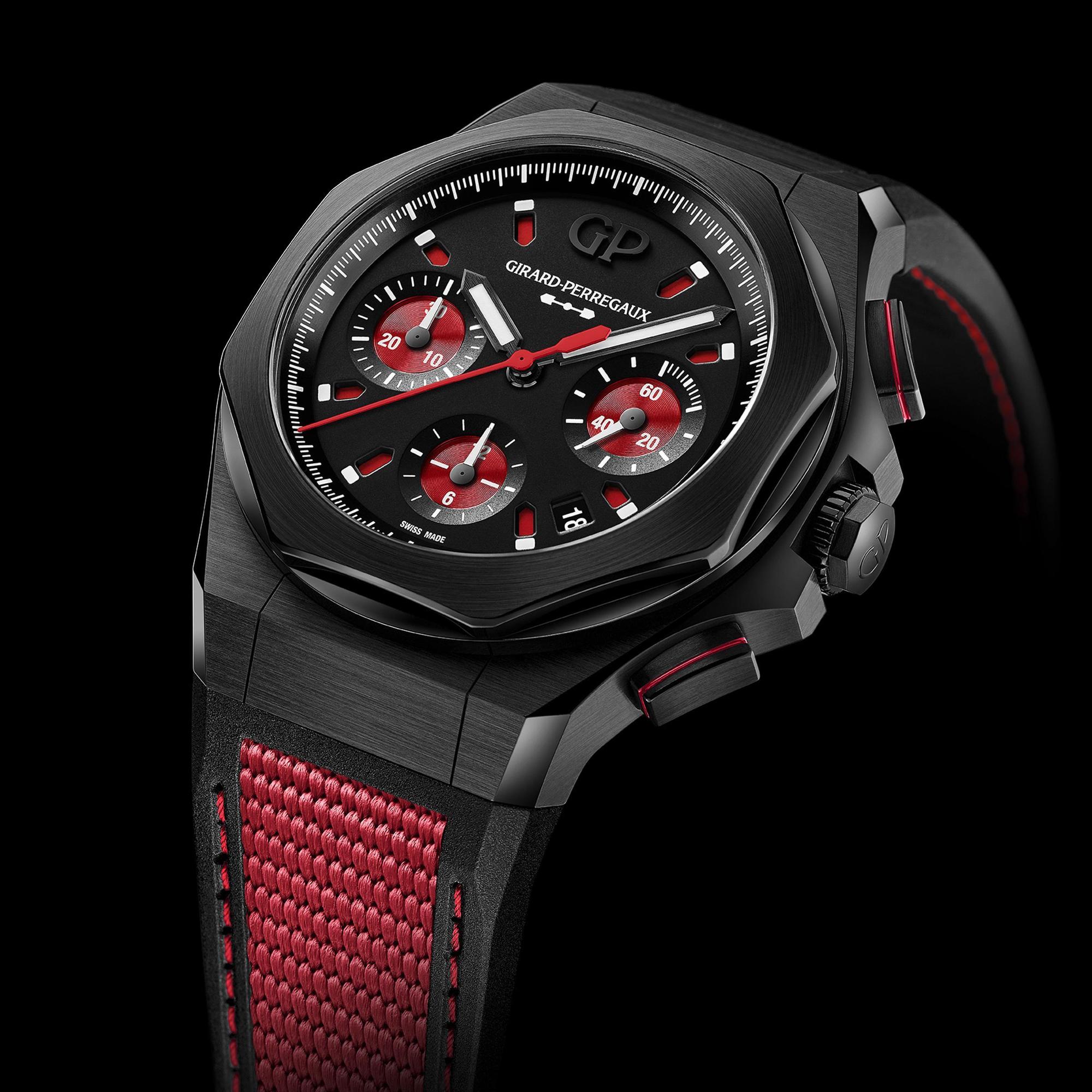 Laureato Absolute Passion腕錶，紅黑配色帶來強烈衝突感。限量50只，定價NT$403,000。