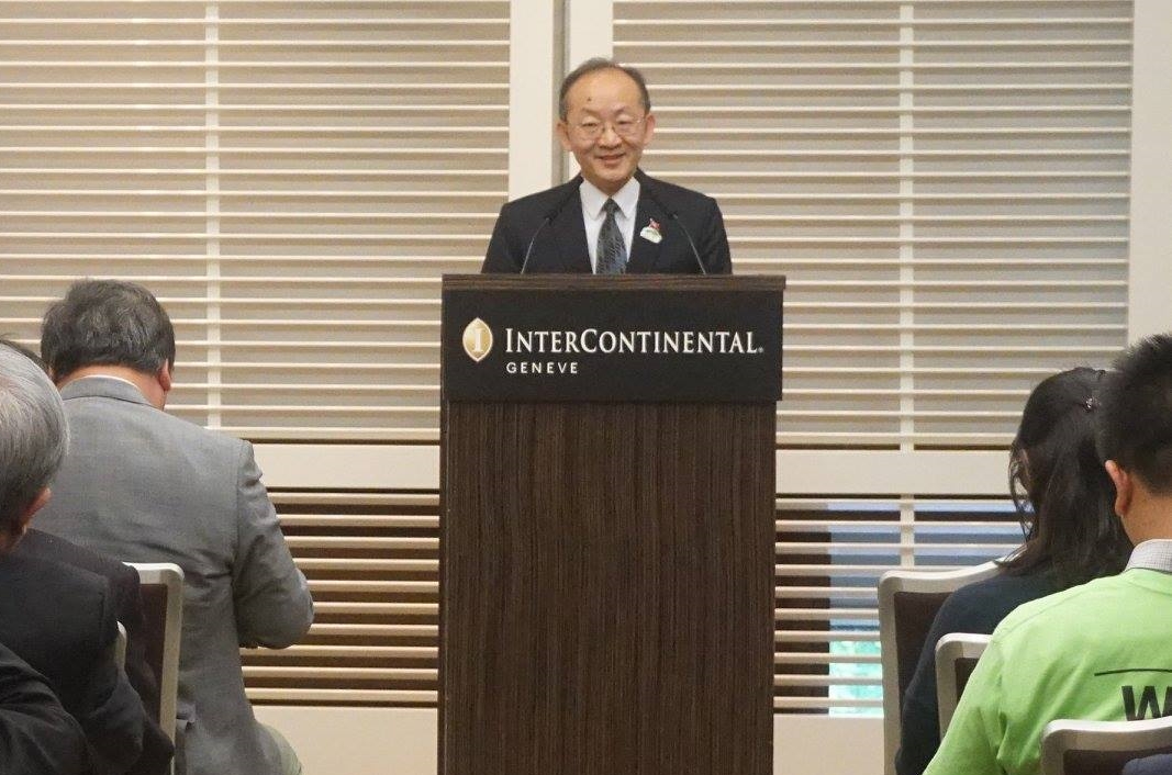 陳龍錦在記者會上透露，我國在去年12月底時，得知非典型肺炎病例後，疾管署就曾示警WHO，認為武漢肺炎可能有人傳人疑慮。（翻攝自外交部臉書）