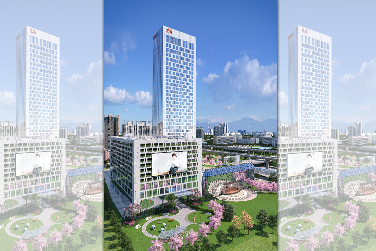 東森集團取得新北市林口國際媒體園區B基地標案，串聯三井A基地標案，三立C、D基地標案，集結購物、媒體、不動產與電視頻道業者，未來將共同打造林口為台灣坎城。（東森提供）